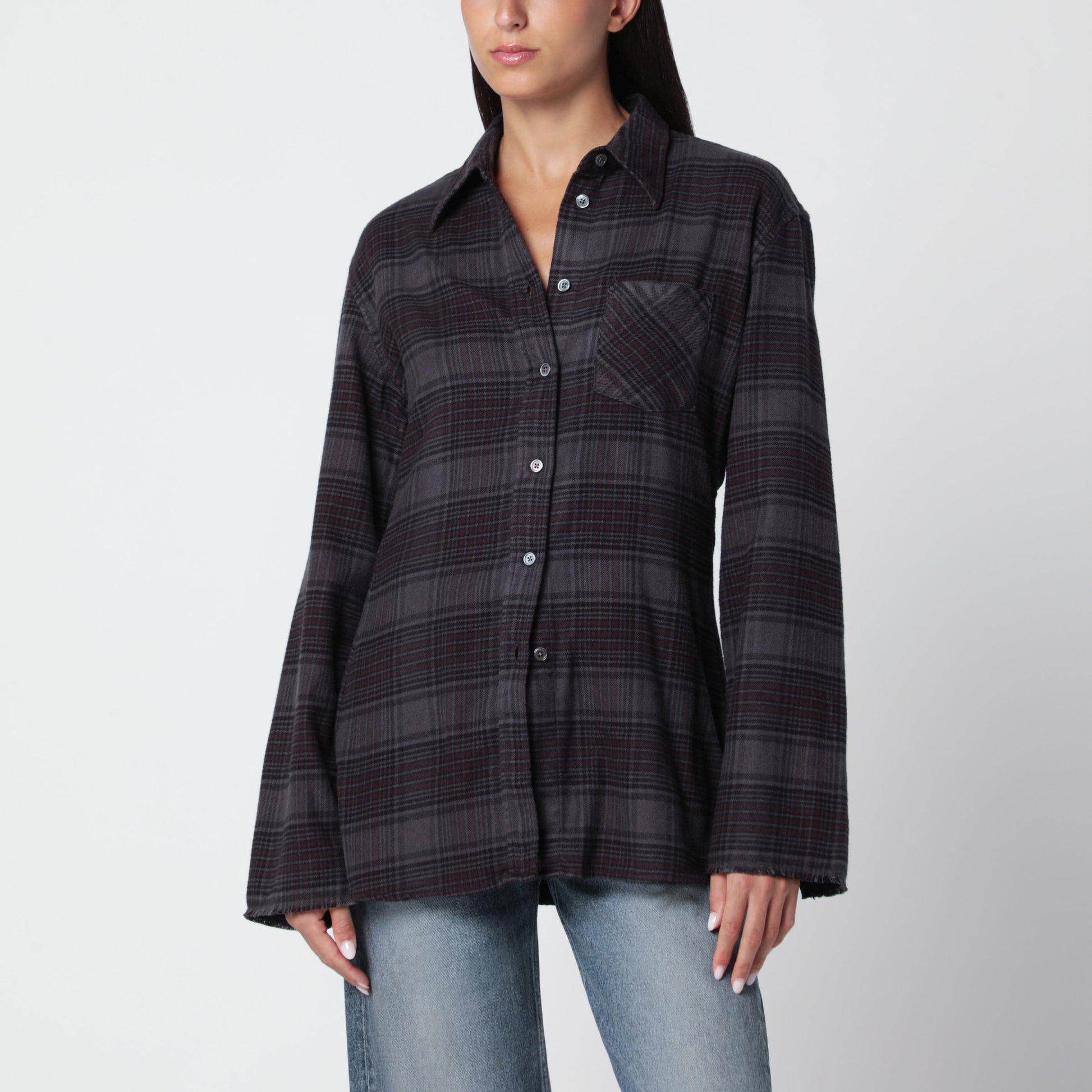 Our Legacy Daisy Checked Cotton Flannel Shirt Women OUR LEGACY