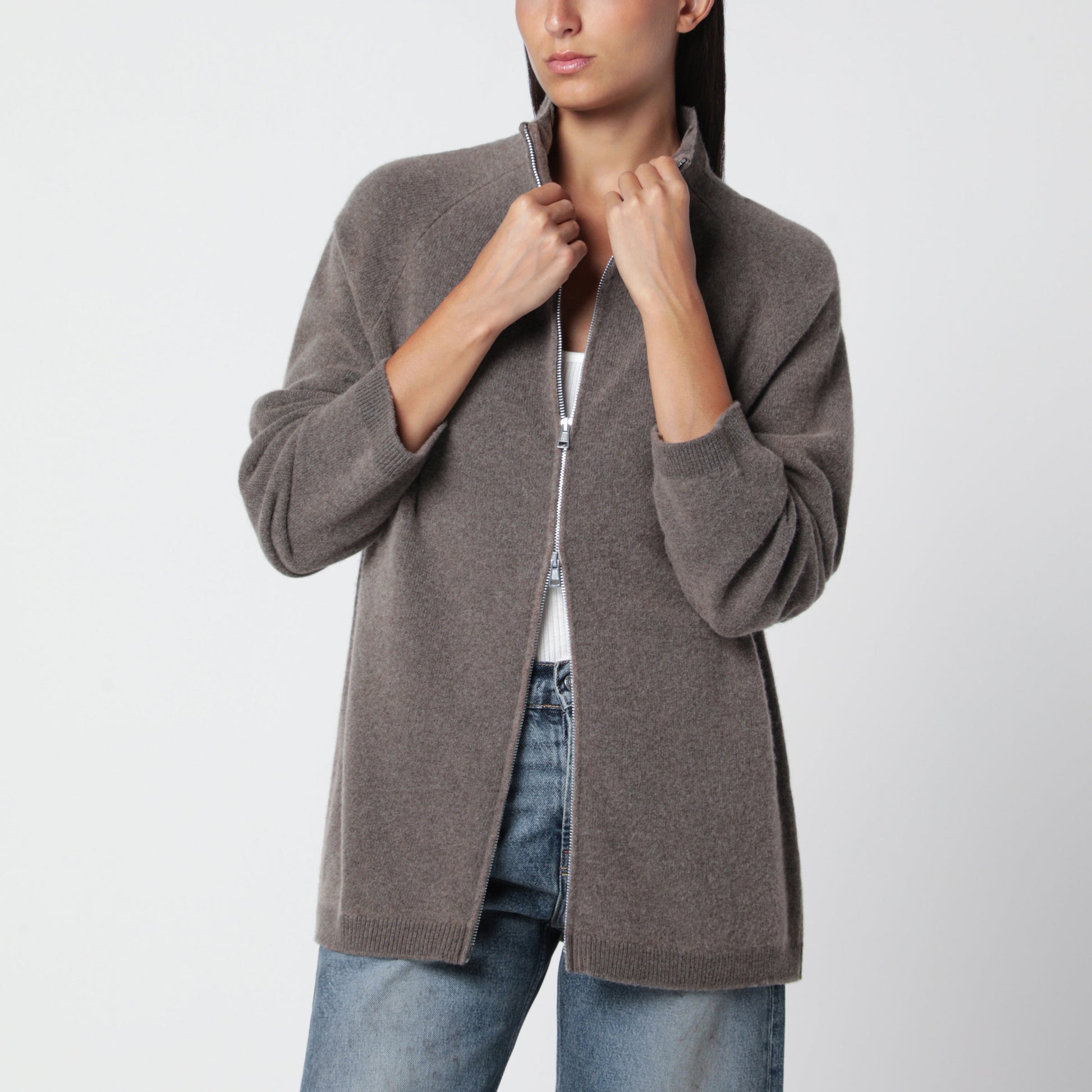 Our Legacy Brown Dash Cardigan In Merino Wool Women OUR LEGACY