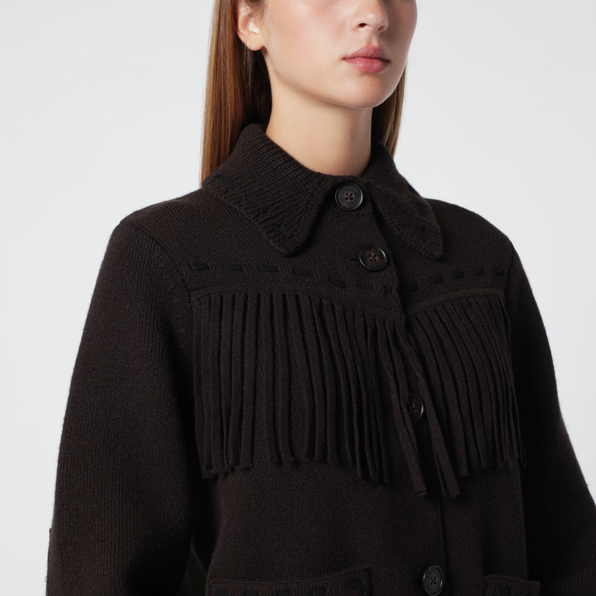 Guest In Residence Brown Western Fringe Jacket Women GUEST IN RESIDENCE
