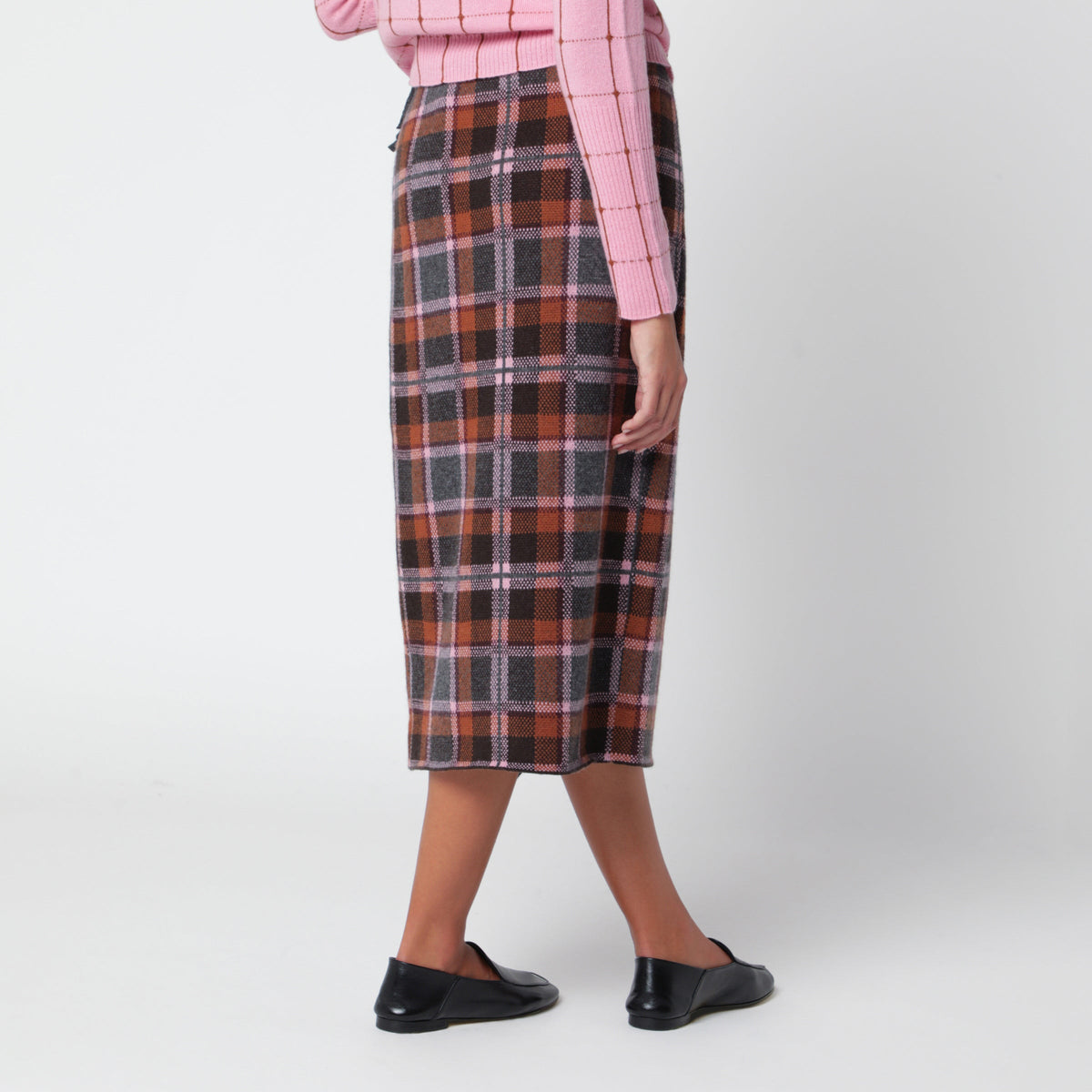 Guest In Residence Check-Patterned Wrap Midi Skirt Women GUEST IN RESIDENCE