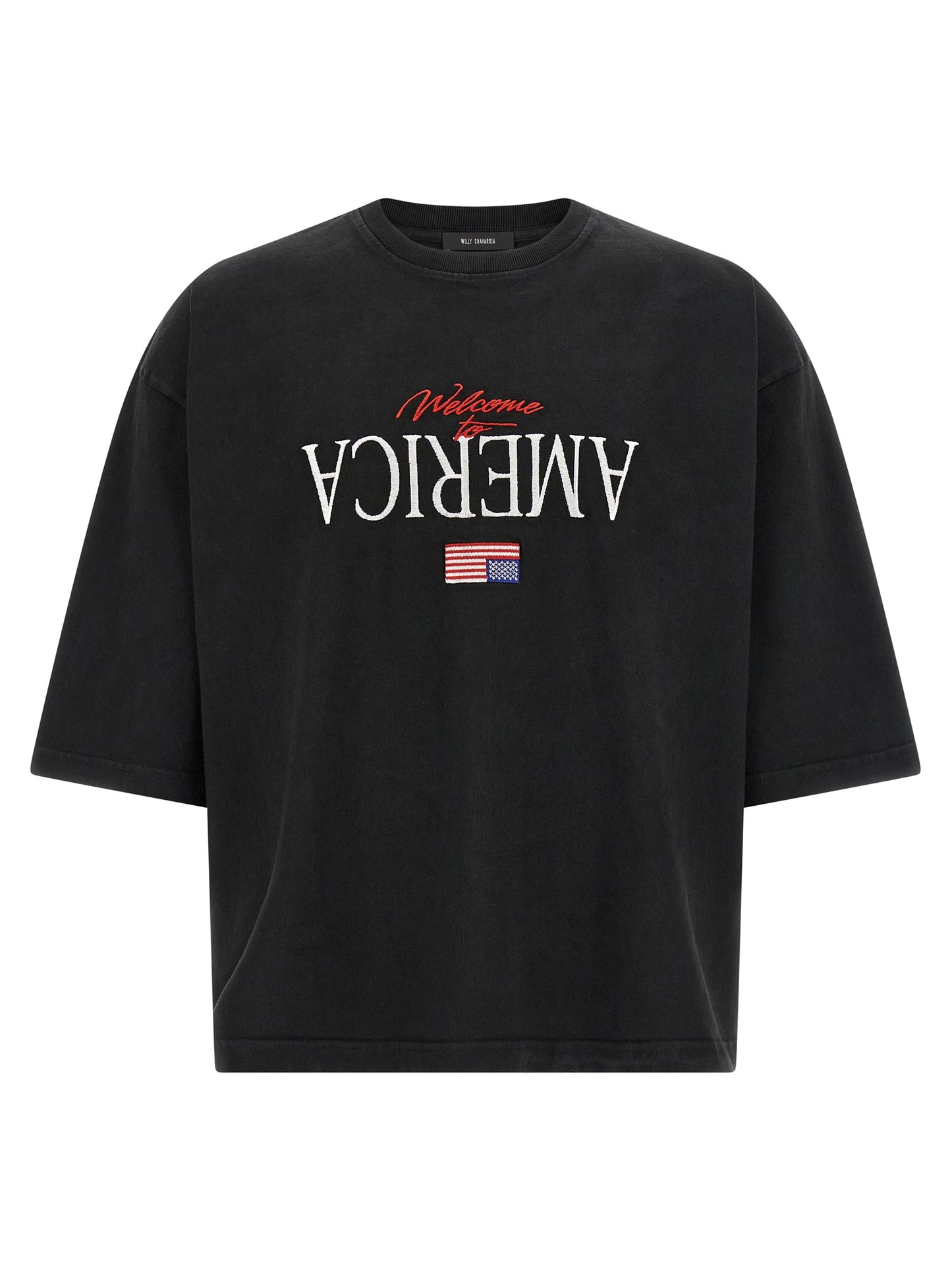 Willy Chavarria Men 'Welcome To America- Buffalo' T-Shirt