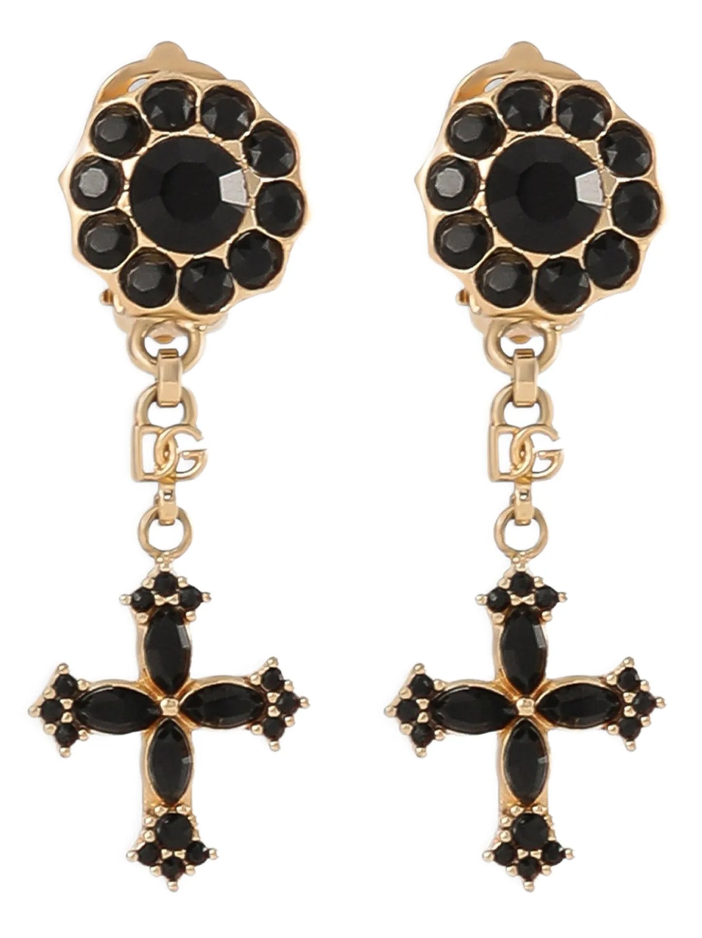 Dolce & Gabbana Women Cross Pendant Earrings DOLCE & GABBANA
