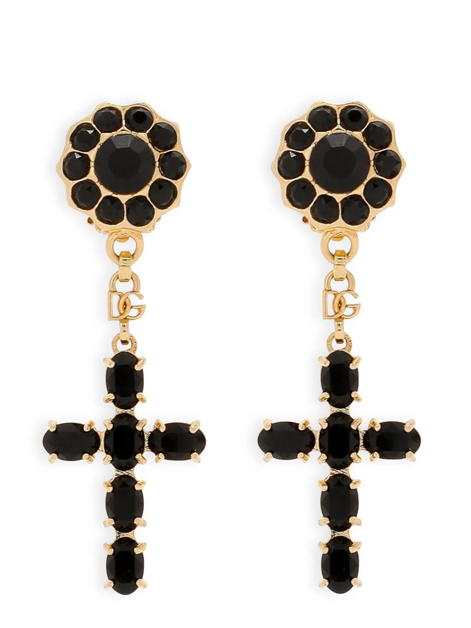 Dolce & Gabbana Women Cross Pendant Earrings DOLCE & GABBANA