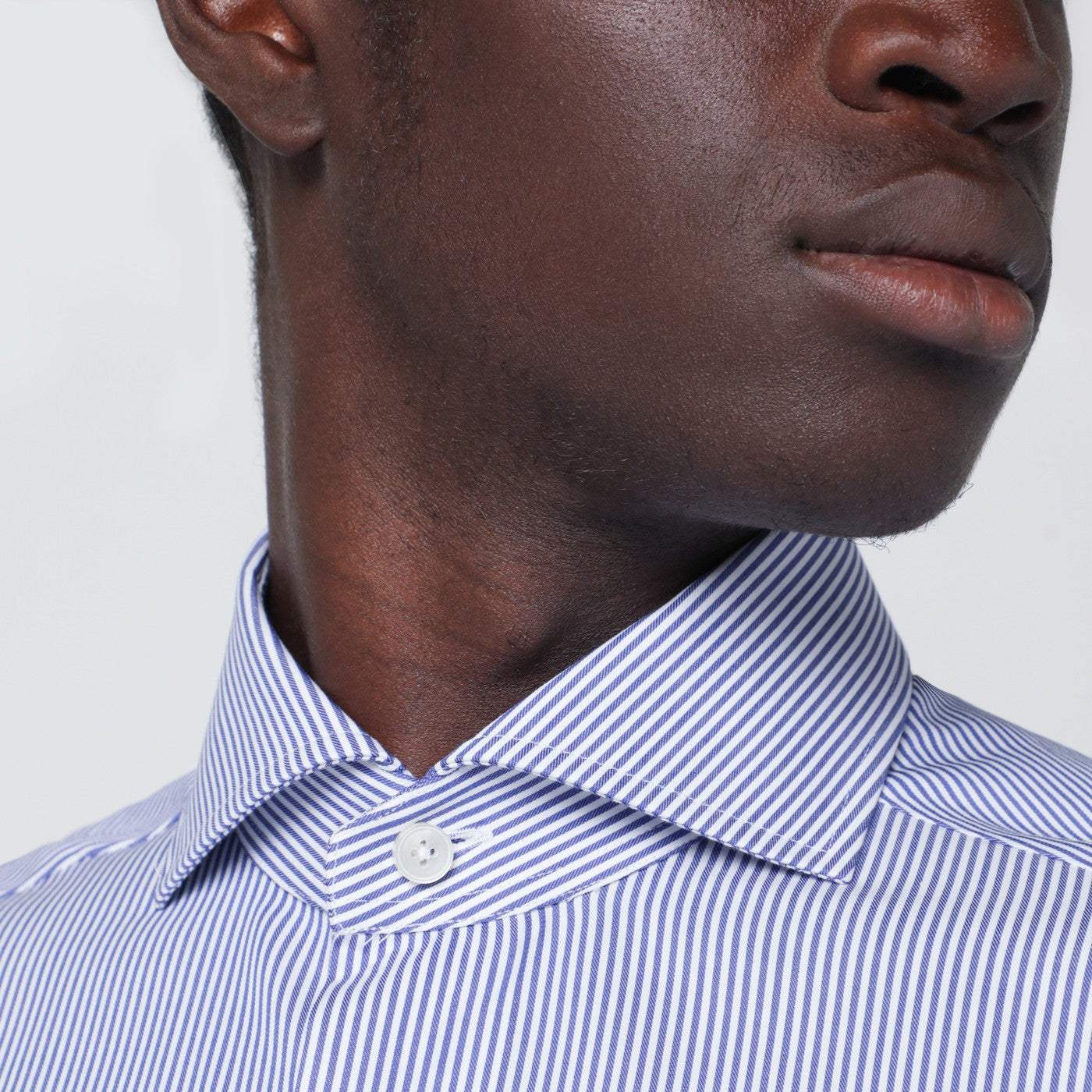 Xacus White Striped Travel Shirt Men XACUS
