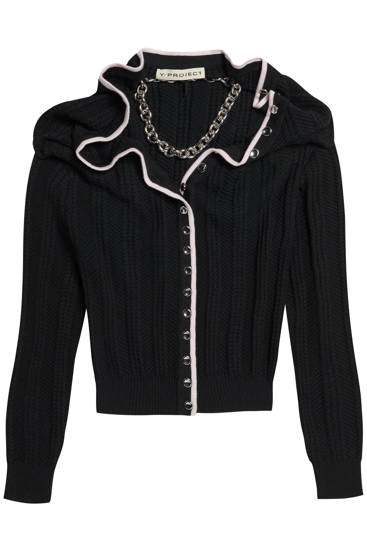 Y Project Merino Wool Cardigan With Necklace Women