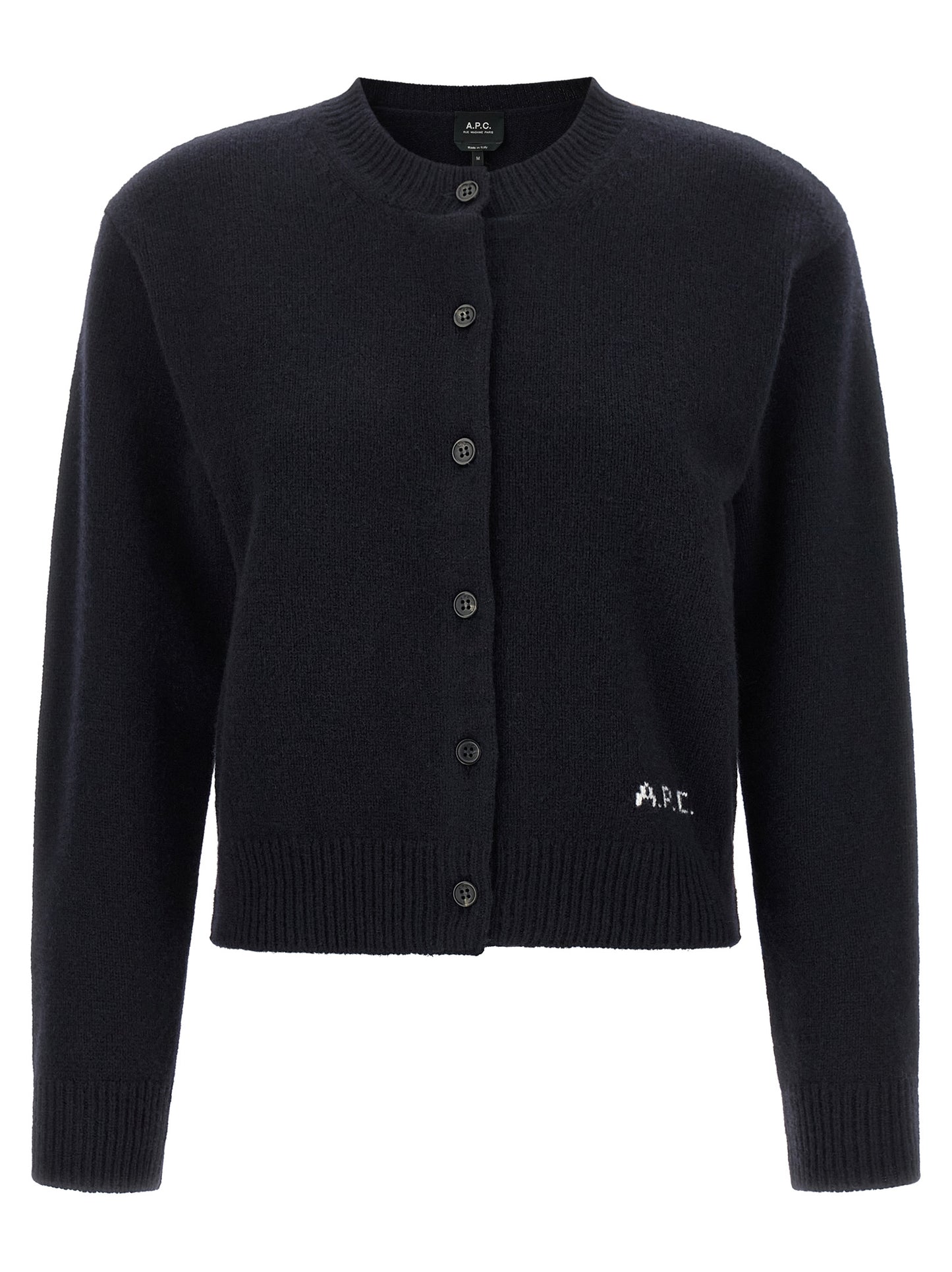 A.P.C. Women Lila' Wool Cardigan With Logo Intarsia A.P.C.