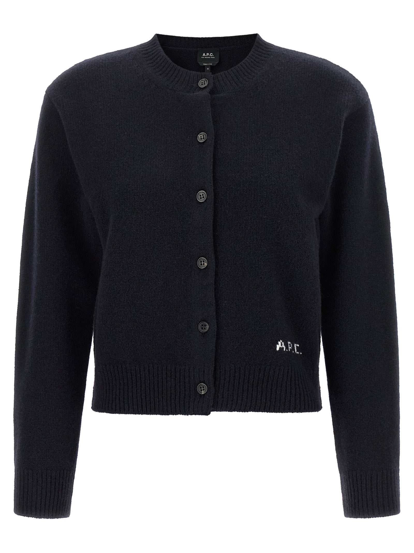 A.P.C. Women Lila' Wool Cardigan With Logo Intarsia A.P.C.