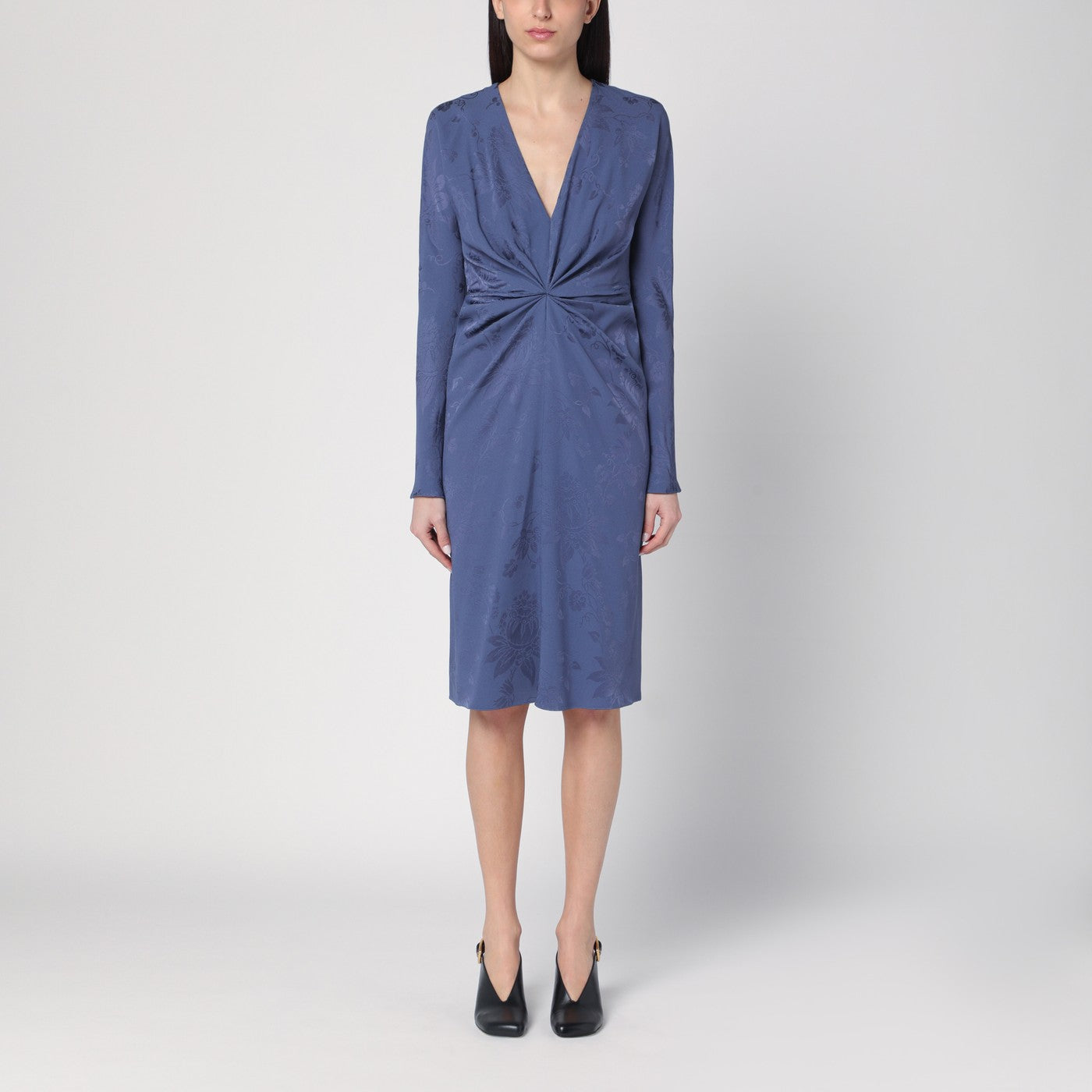 Etro Jacquard-Effect Dress In Cornflower Blue Women ETRO