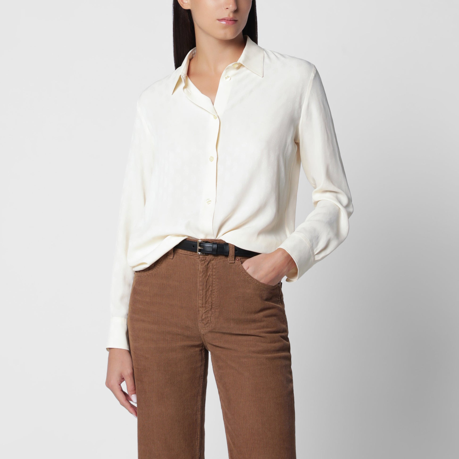 Etro Paisley Multicolour Silk-Blend Jacquard Shirt Women ETRO