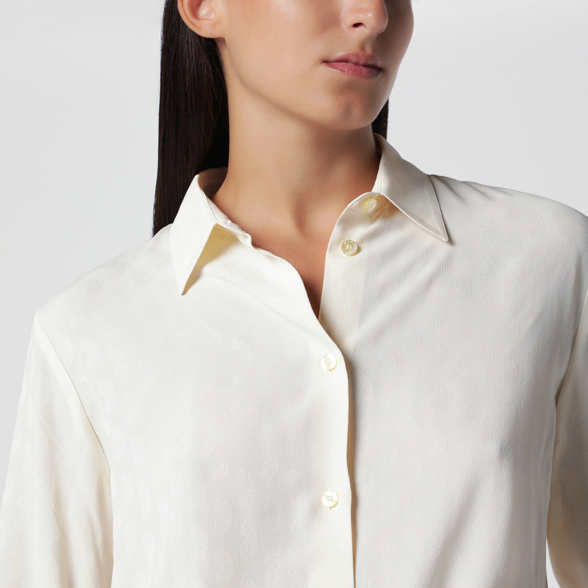 Etro Paisley Multicolour Silk-Blend Jacquard Shirt Women ETRO