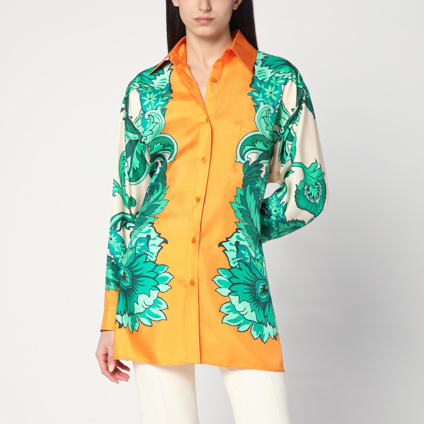 Etro Floral Print Shirt With Knotted Detail Women ETRO