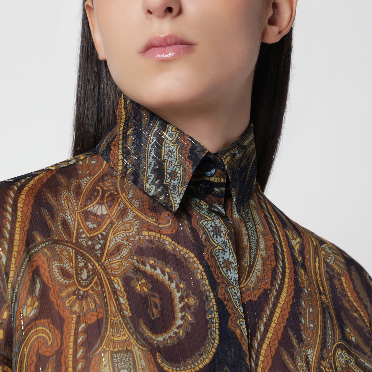 Etro Silk Shirt With Paisley Pattern Women ETRO