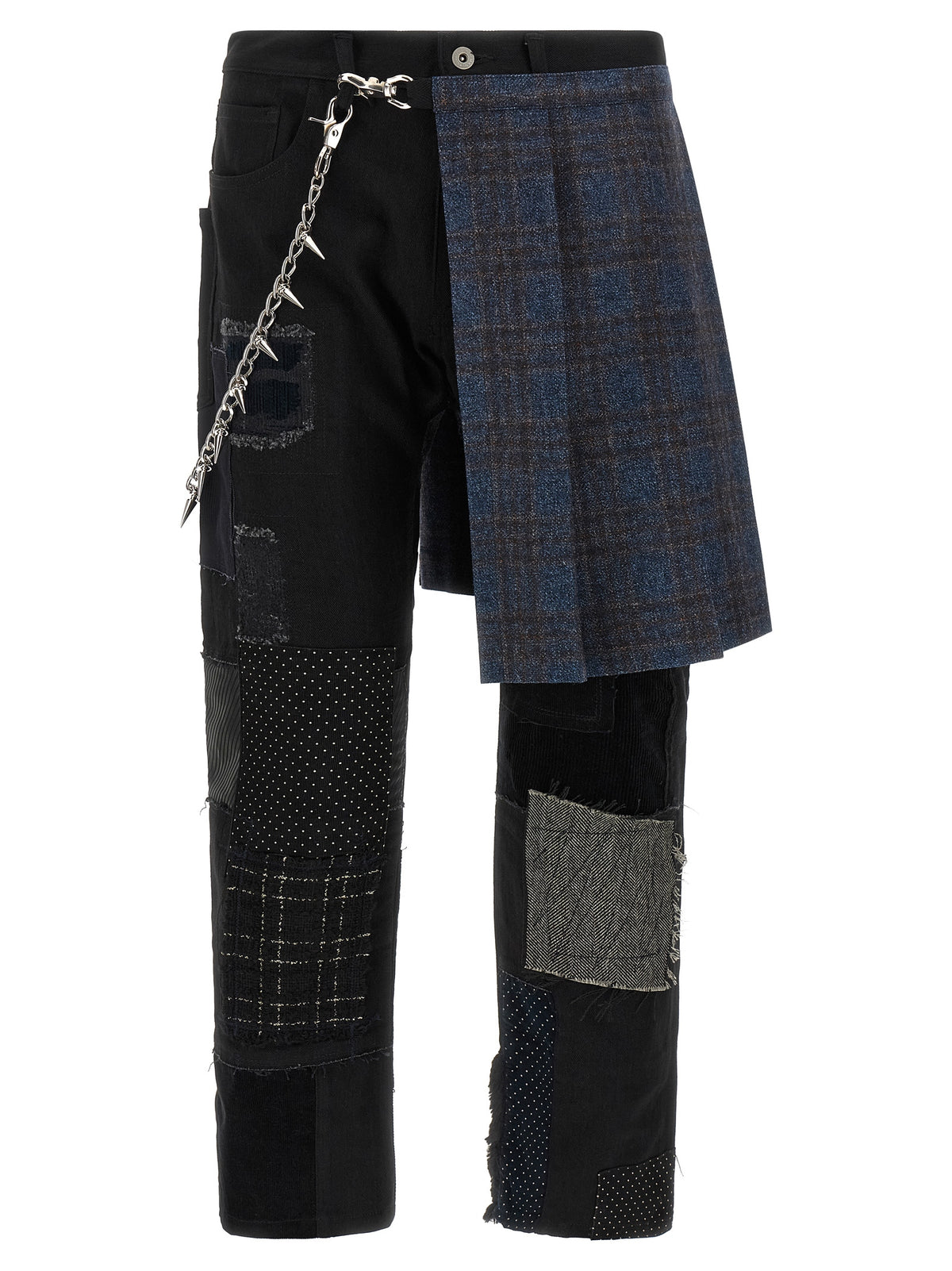 Junya Watanabe Men Patchwork Jeans With Kilt JUNYA WATANABE