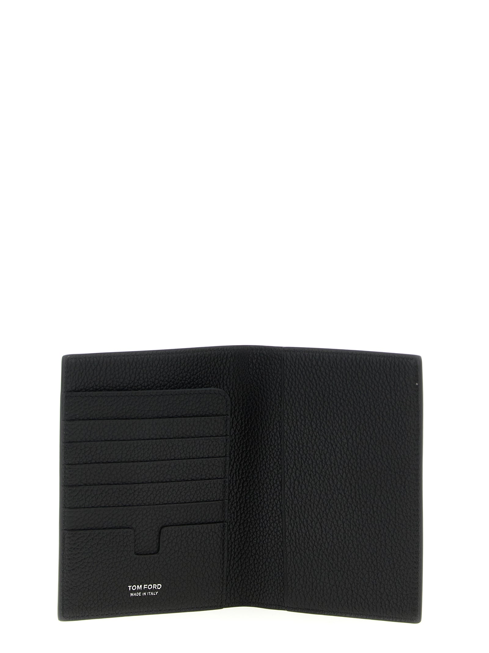 Tom Ford Men Hammered Leather Passport Holder TOM FORD