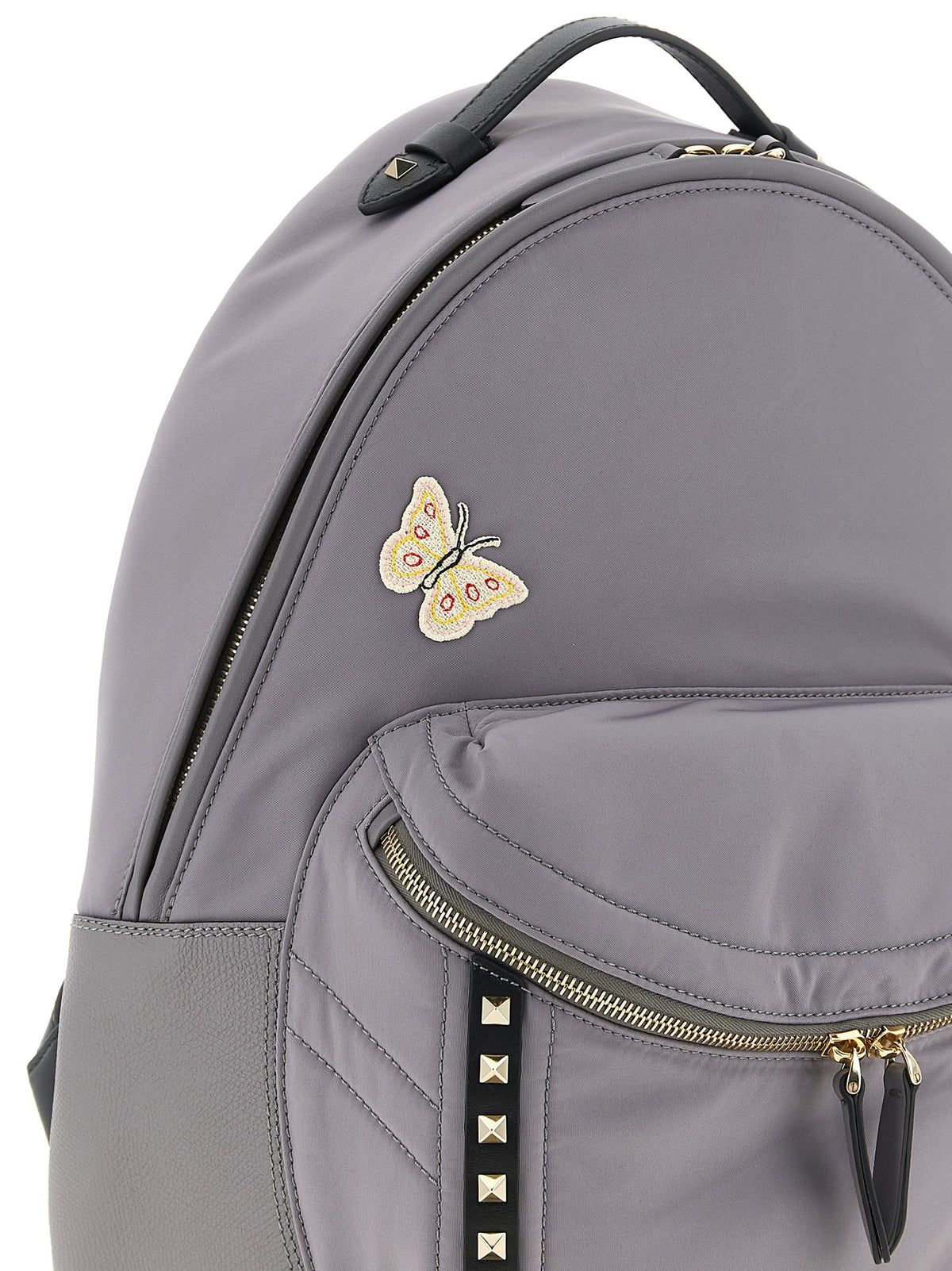 Valentino Garavani Men Valentino Garavani 'Stud Up' Grey Backpack VALENTINO GARAVANI