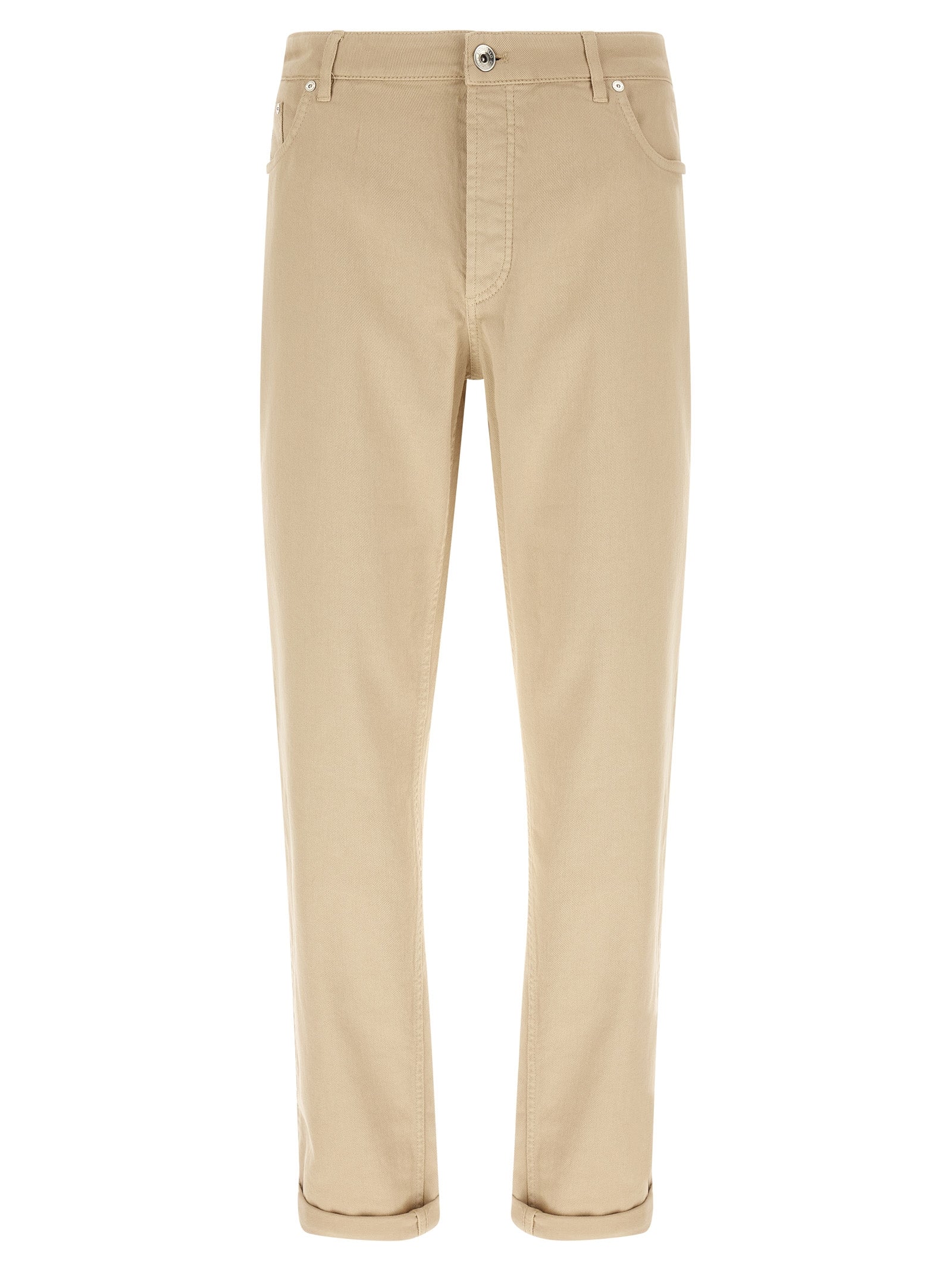 Brunello Cucinelli Men Coat Of Arms Embroidery Jeans BRUNELLO CUCINELLI