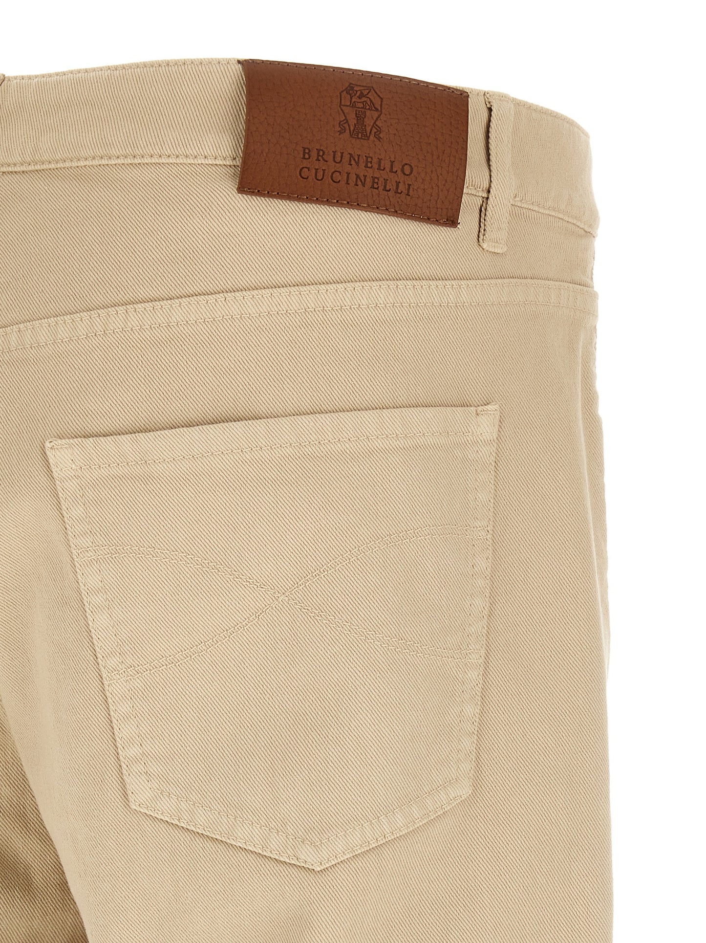Brunello Cucinelli Men Coat Of Arms Embroidery Jeans BRUNELLO CUCINELLI