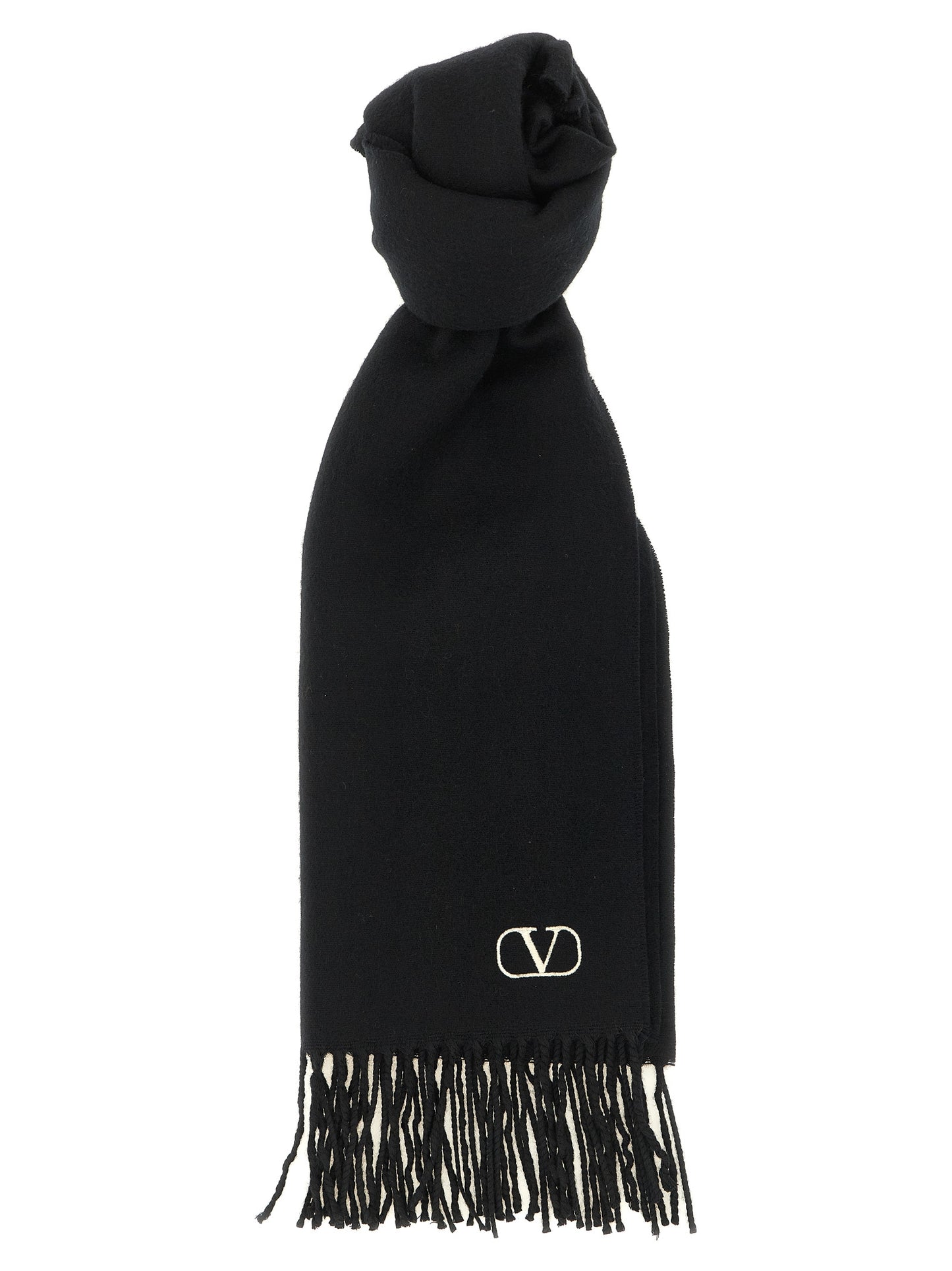 Valentino Garavani Men Cashmere Scarf Valentino Garavani With Fringes VALENTINO GARAVANI