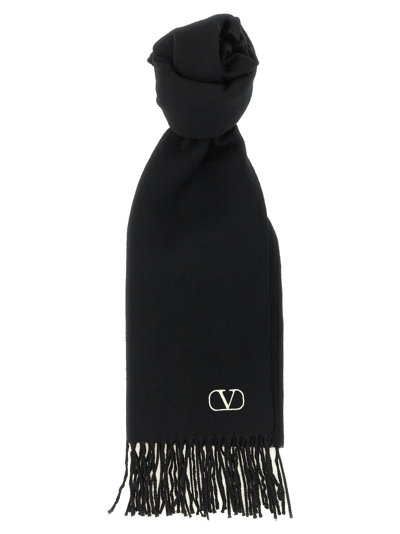 Valentino Garavani Men Cashmere Scarf Valentino Garavani With Fringes VALENTINO GARAVANI