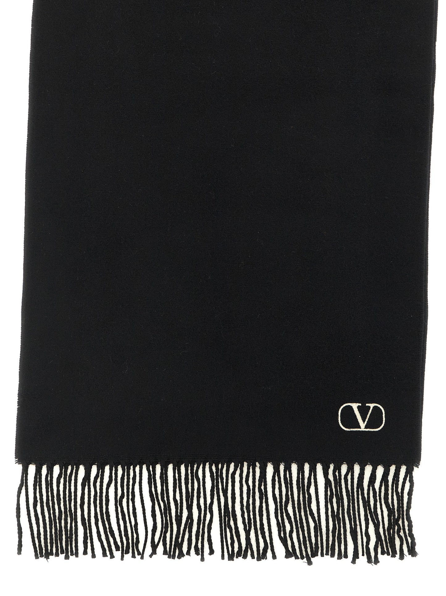 Valentino Garavani Men Cashmere Scarf Valentino Garavani With Fringes VALENTINO GARAVANI