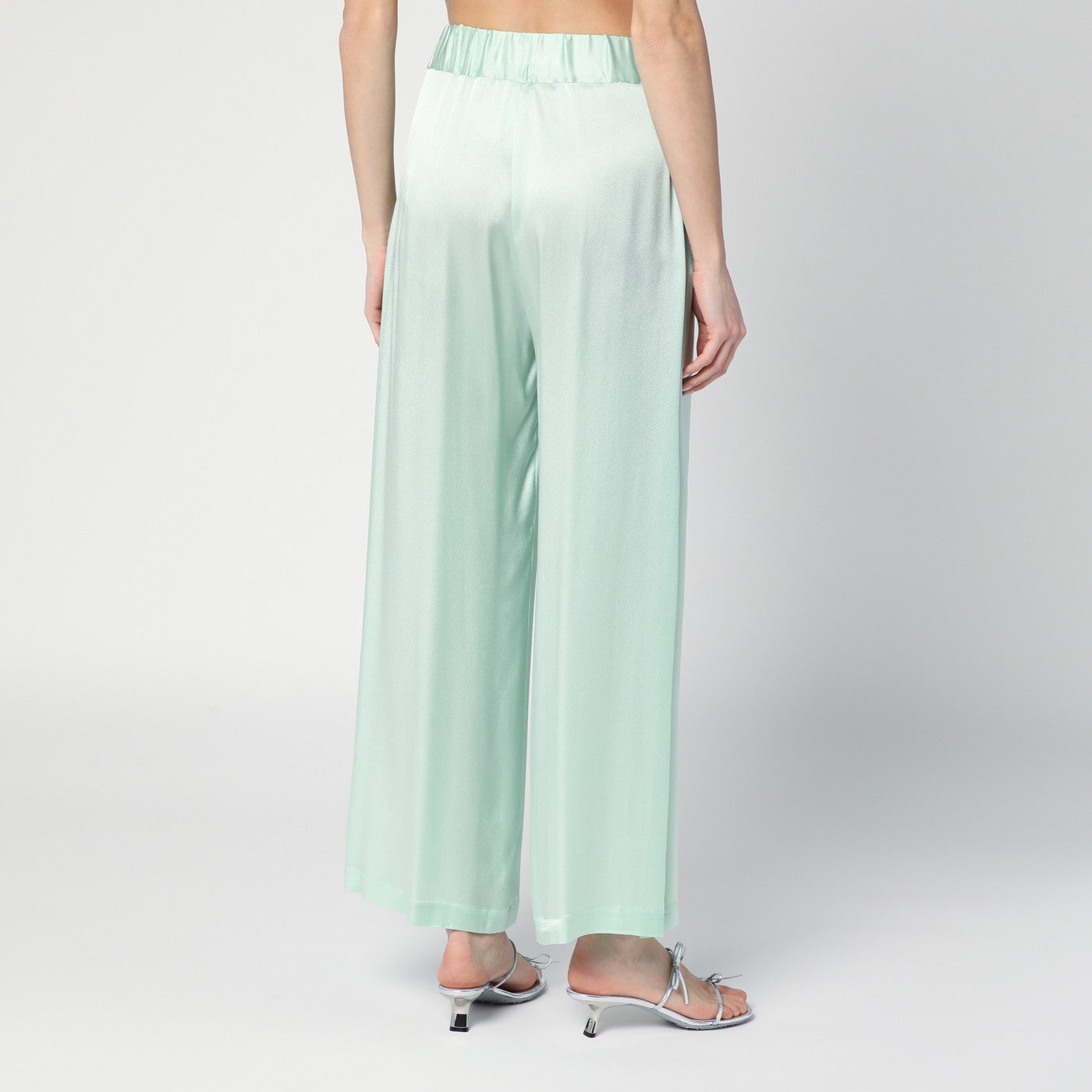 Semicouture Johnny Trousers In Aqua Green Women Semicouture