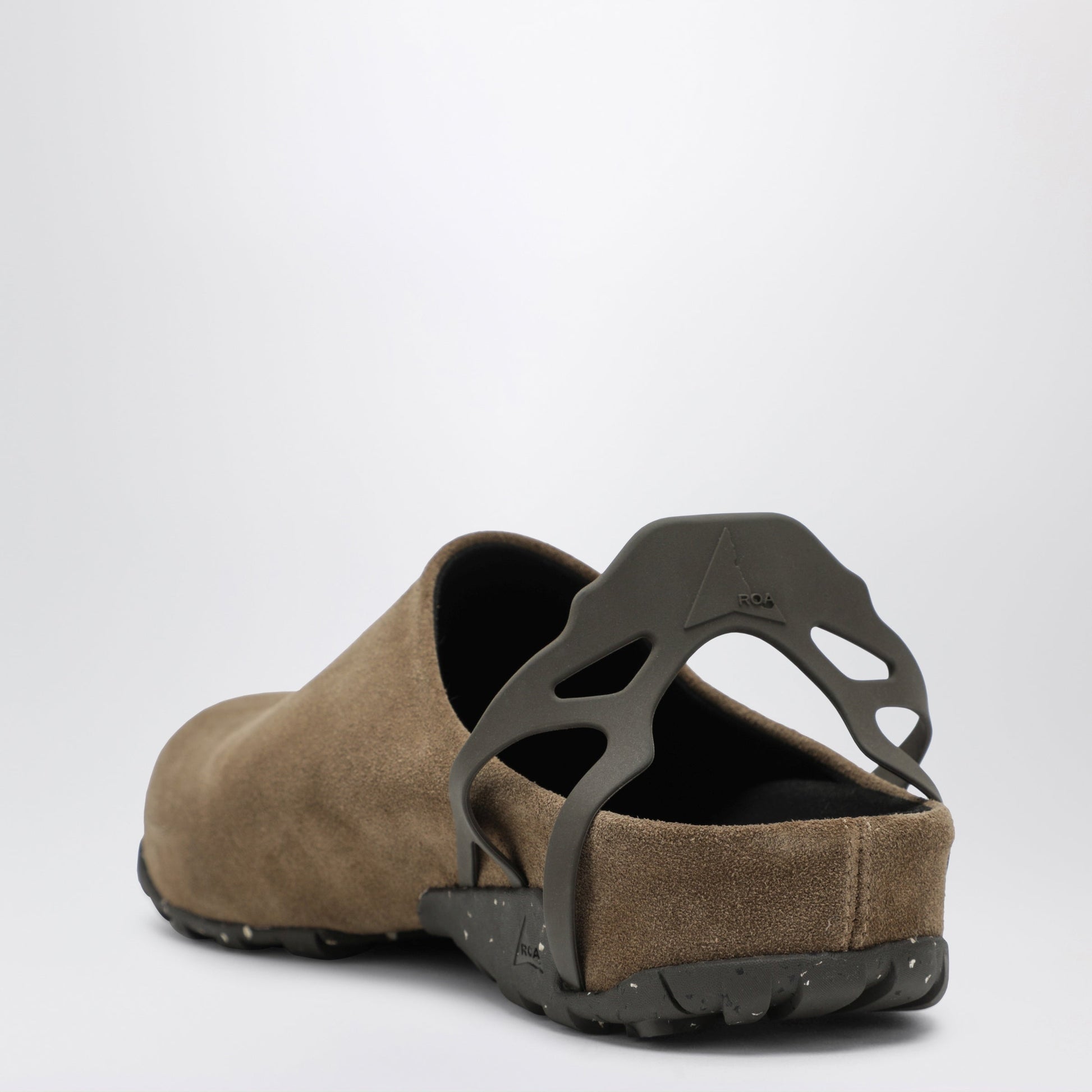 Roa Taupe Fedaia Clogs In Suede Men ROA