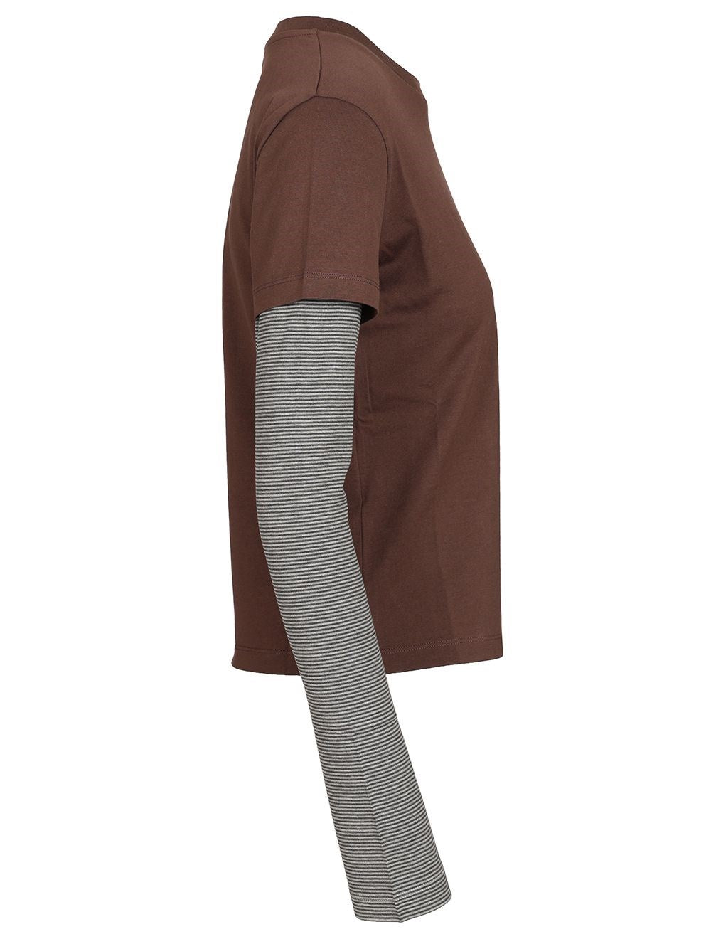 Miu Miu Women Long-Sleeved Double-Layer T-Shirt MIU MIU