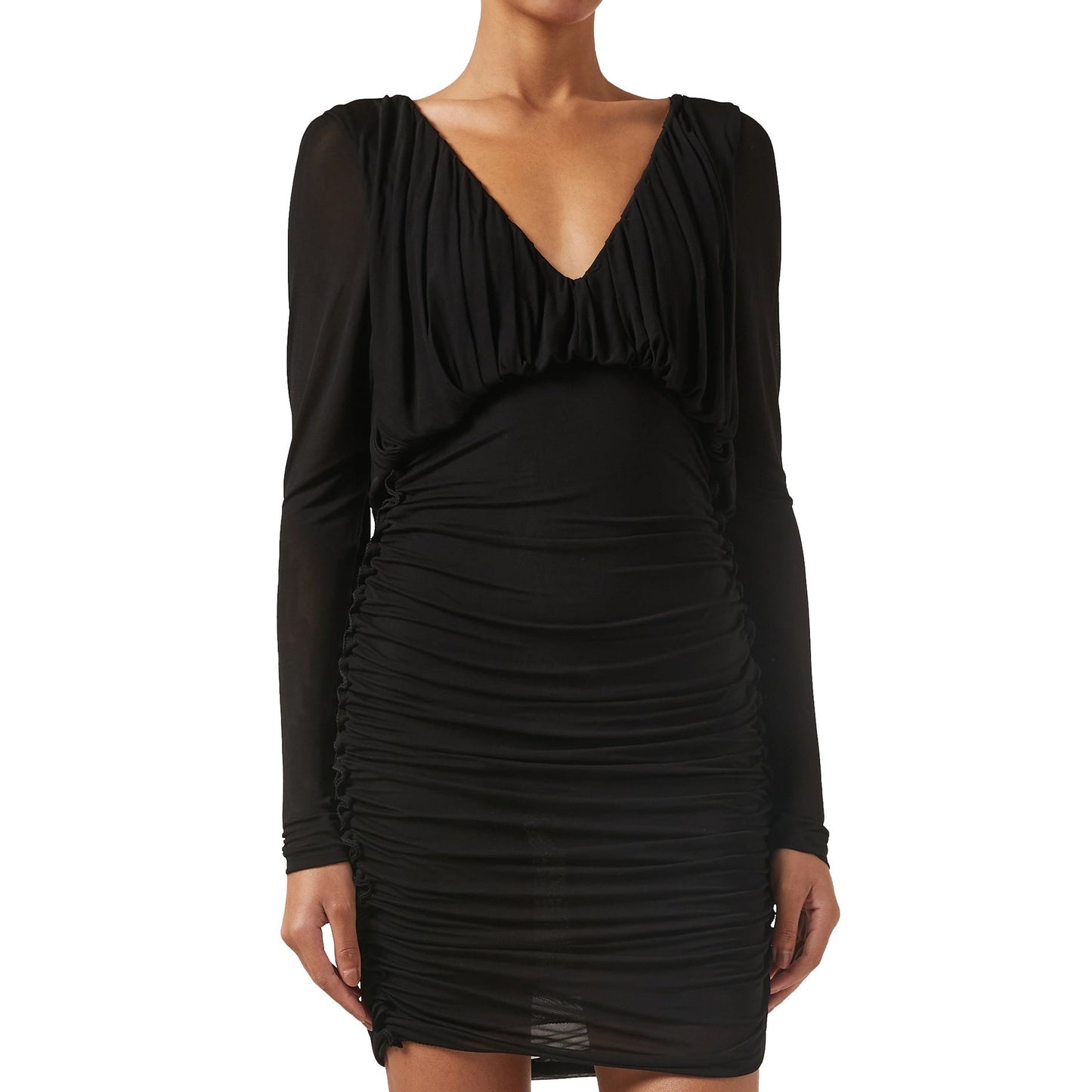 Saint Laurent Mini Draped Dress Women SAINT LAURENT