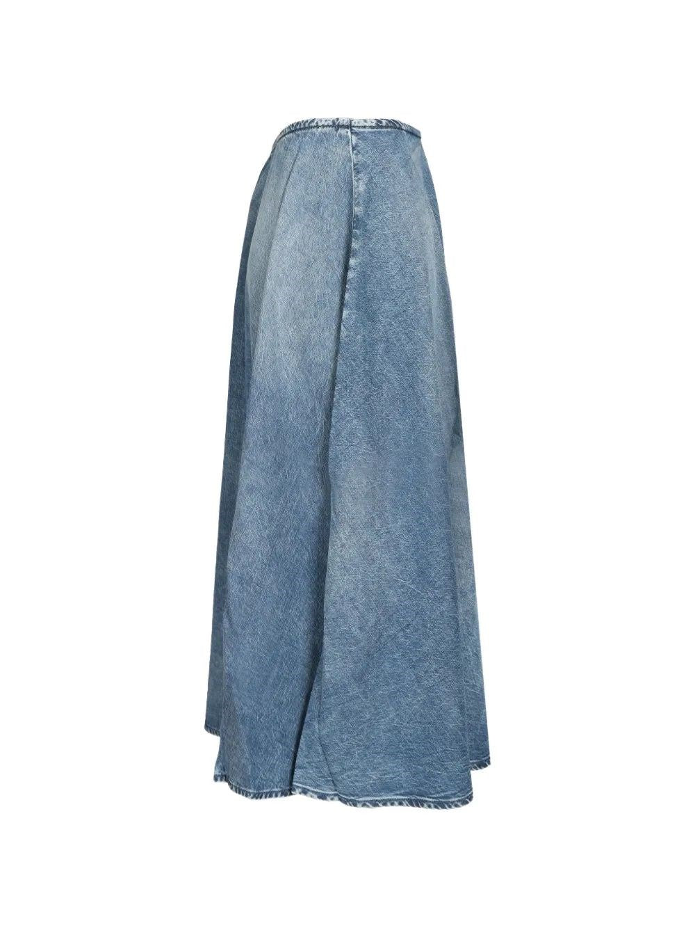 Diesel Women Wide Skirt In Flowing Denim DIESEL