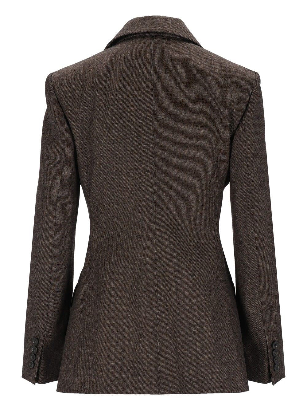 Max Mara Women Fitted Blazer In Denim-Effect Wool MAX MARA
