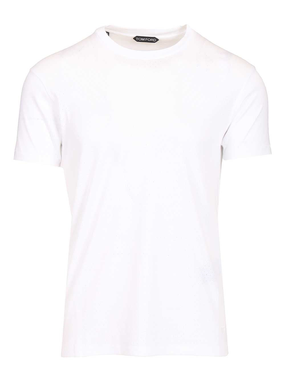 Tom Ford Men Perforated Ribbed T-Shirt TOM FORD