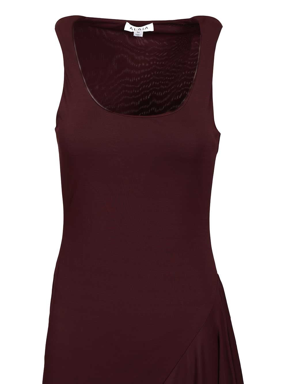 Alaïa Women Asymmetrical Dress In Flowing Jersey ALAIA