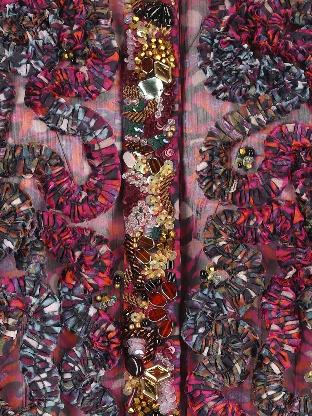 Dries Van Noten Women Sequin-Embellished Ruffled Shirt DRIES VAN NOTEN