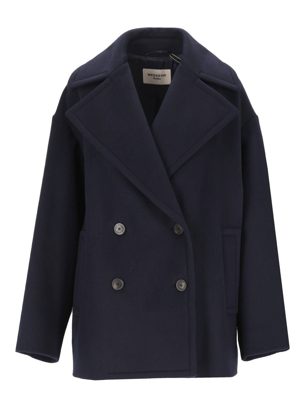 Weekend Max Mara Women Double-Breasted Double Wool Pea Coat WEEKEND MAX MARA