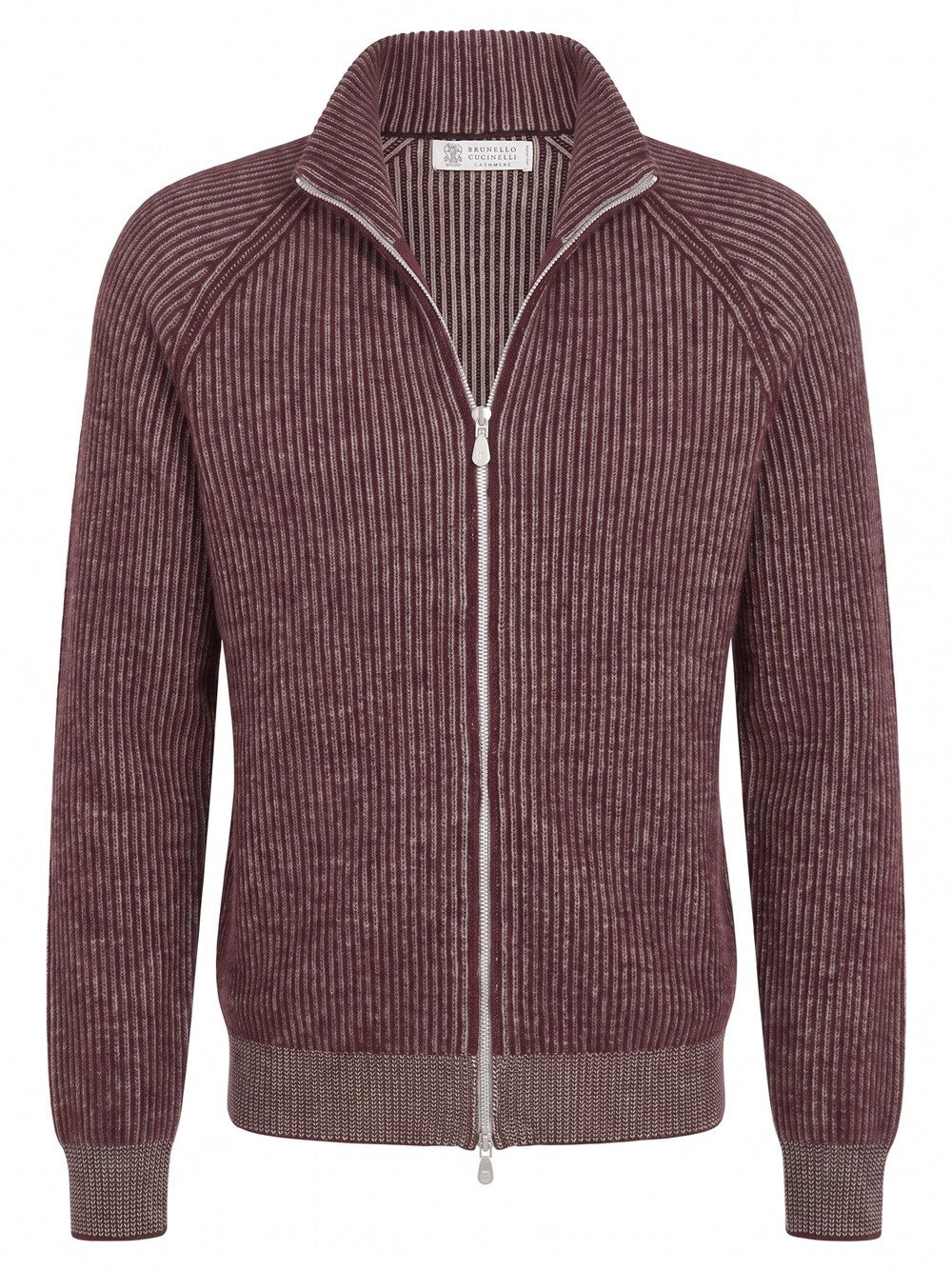 Brunello Cucinelli Men Cashmere Turtleneck Cardigan With Zip BRUNELLO CUCINELLI