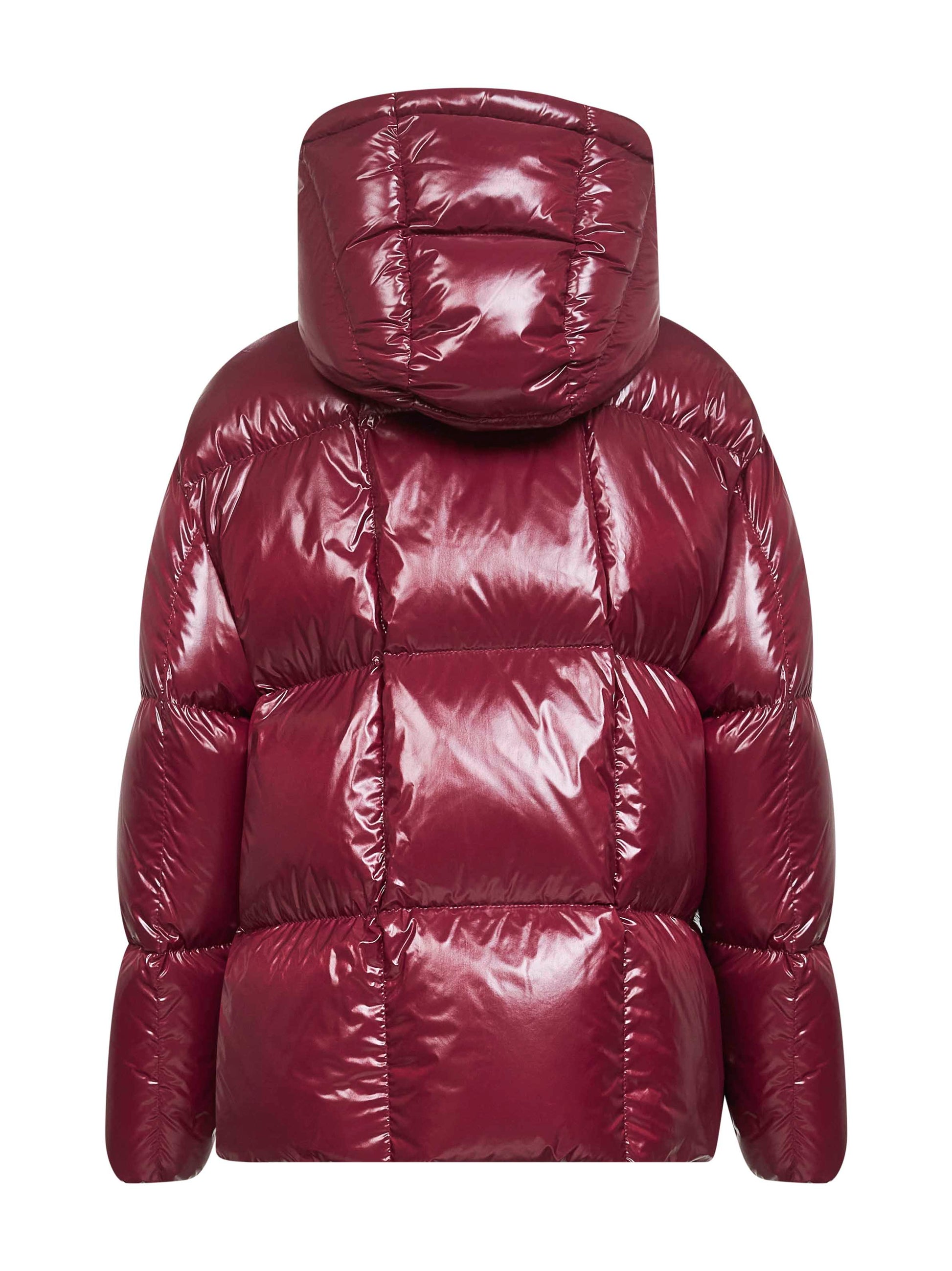 Moncler Women Red Parana Hooded Short Down Jacket MONCLER