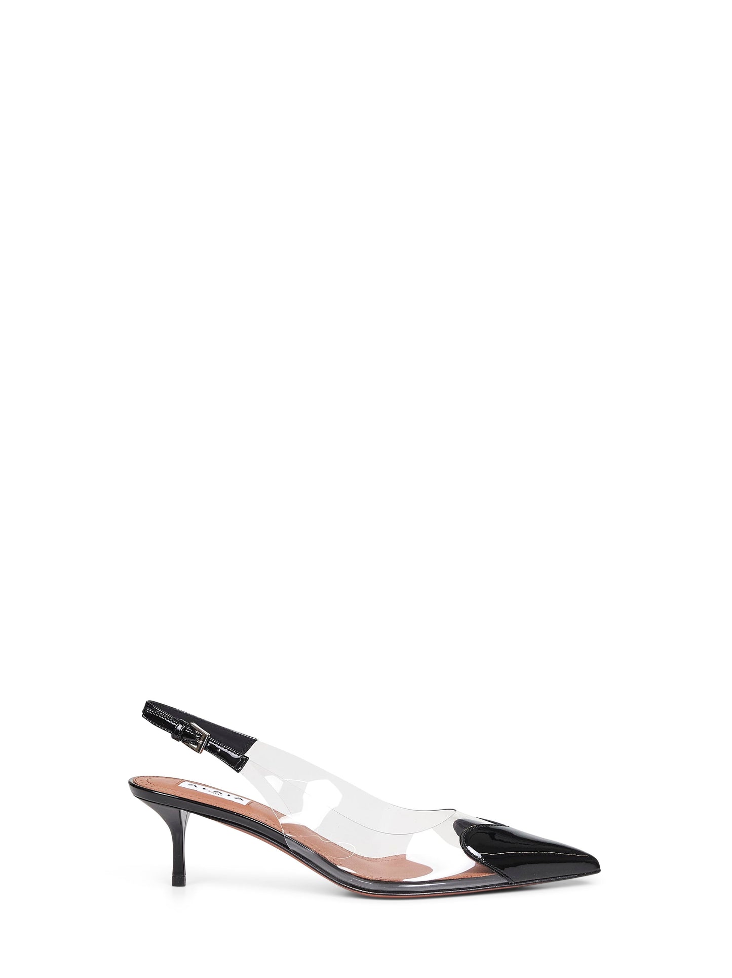 Alaïa Women Black Pvc And Patent Leather Le Cœur Slingback Pumps ALAIA