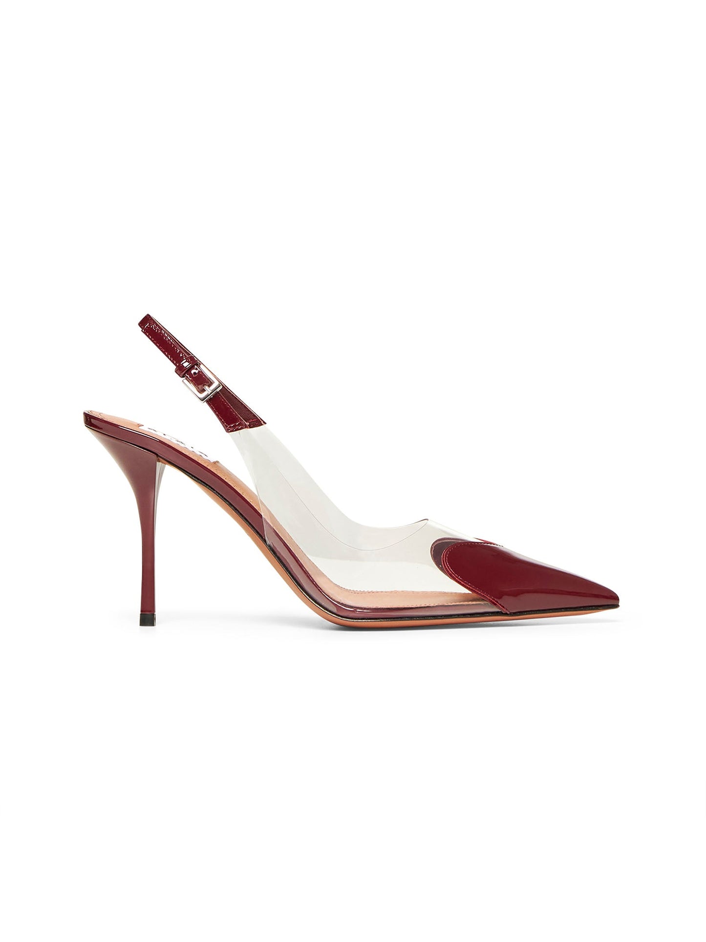 Alaïa Women Burgundy Le Cœur Slingback Pumps ALAIA