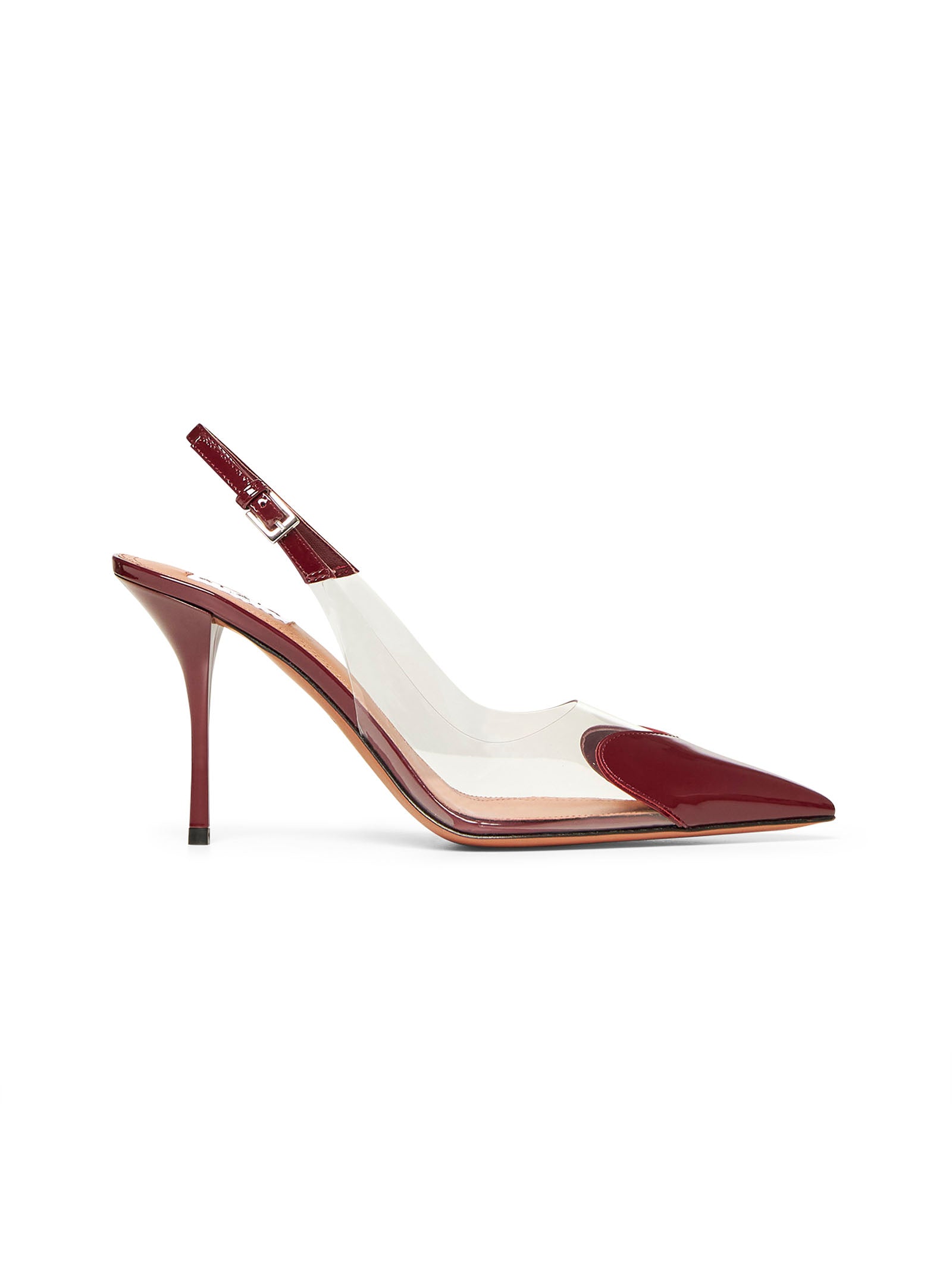 Alaïa Women Burgundy Le Cœur Slingback Pumps ALAIA