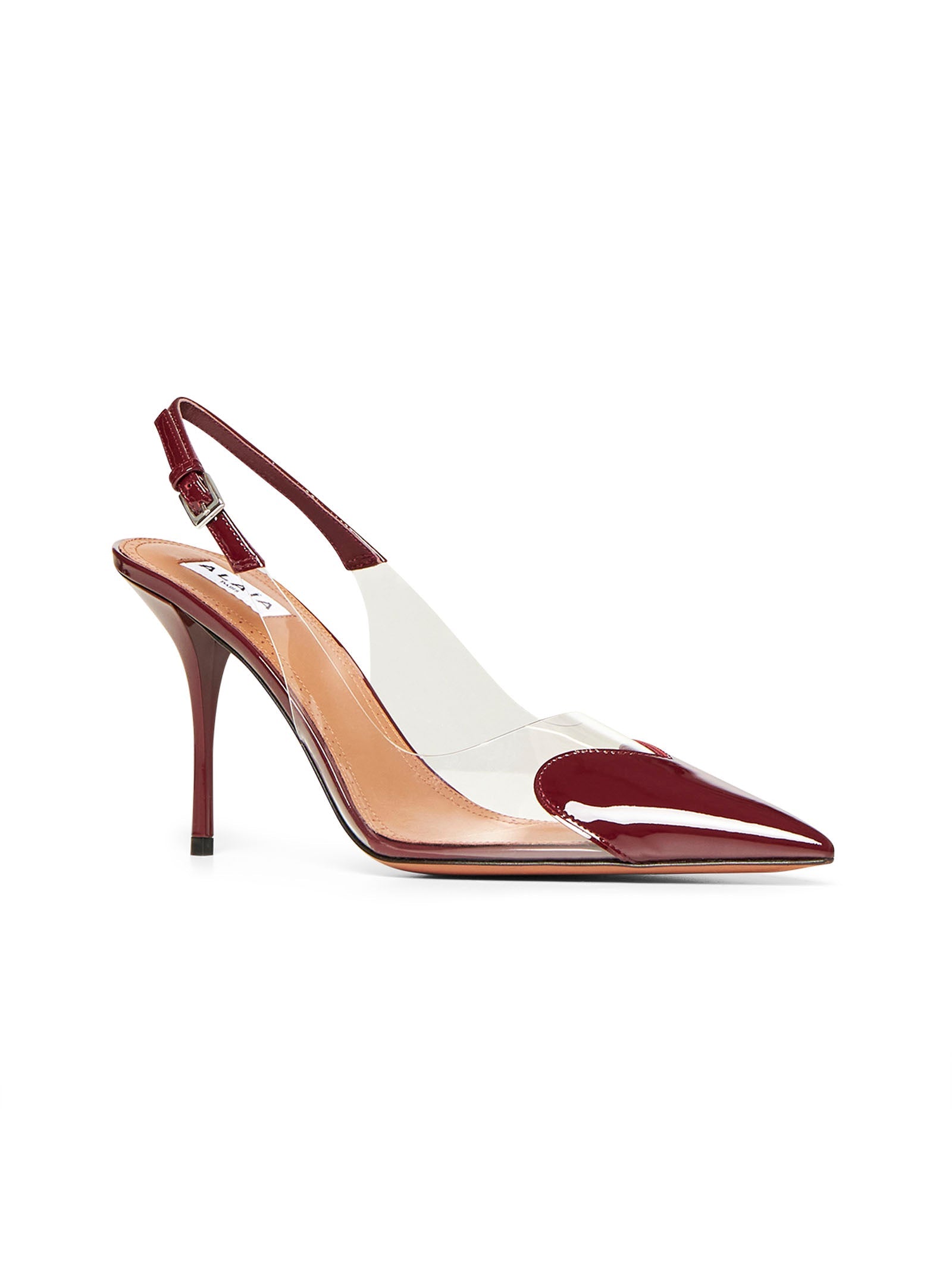 Alaïa Women Burgundy Le Cœur Slingback Pumps ALAIA
