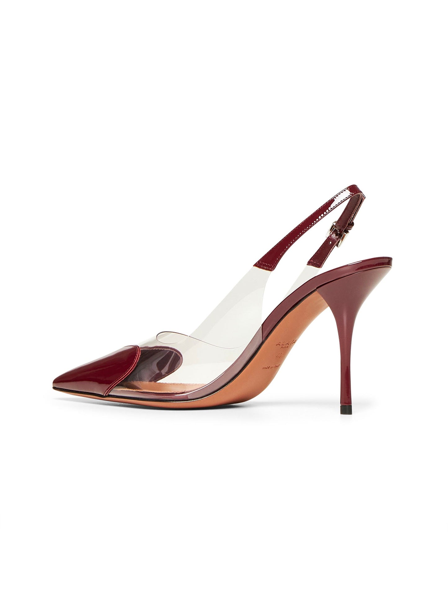 Alaïa Women Burgundy Le Cœur Slingback Pumps ALAIA