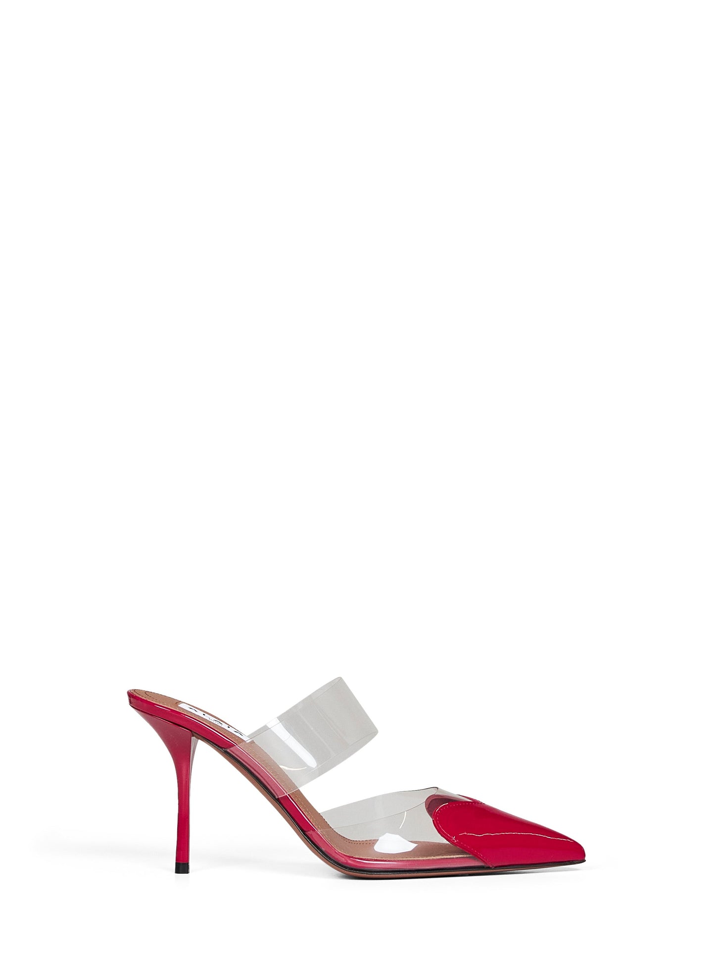 Alaïa Women Raspberry Pvc And Patent Leather Le Cœur Mules ALAIA