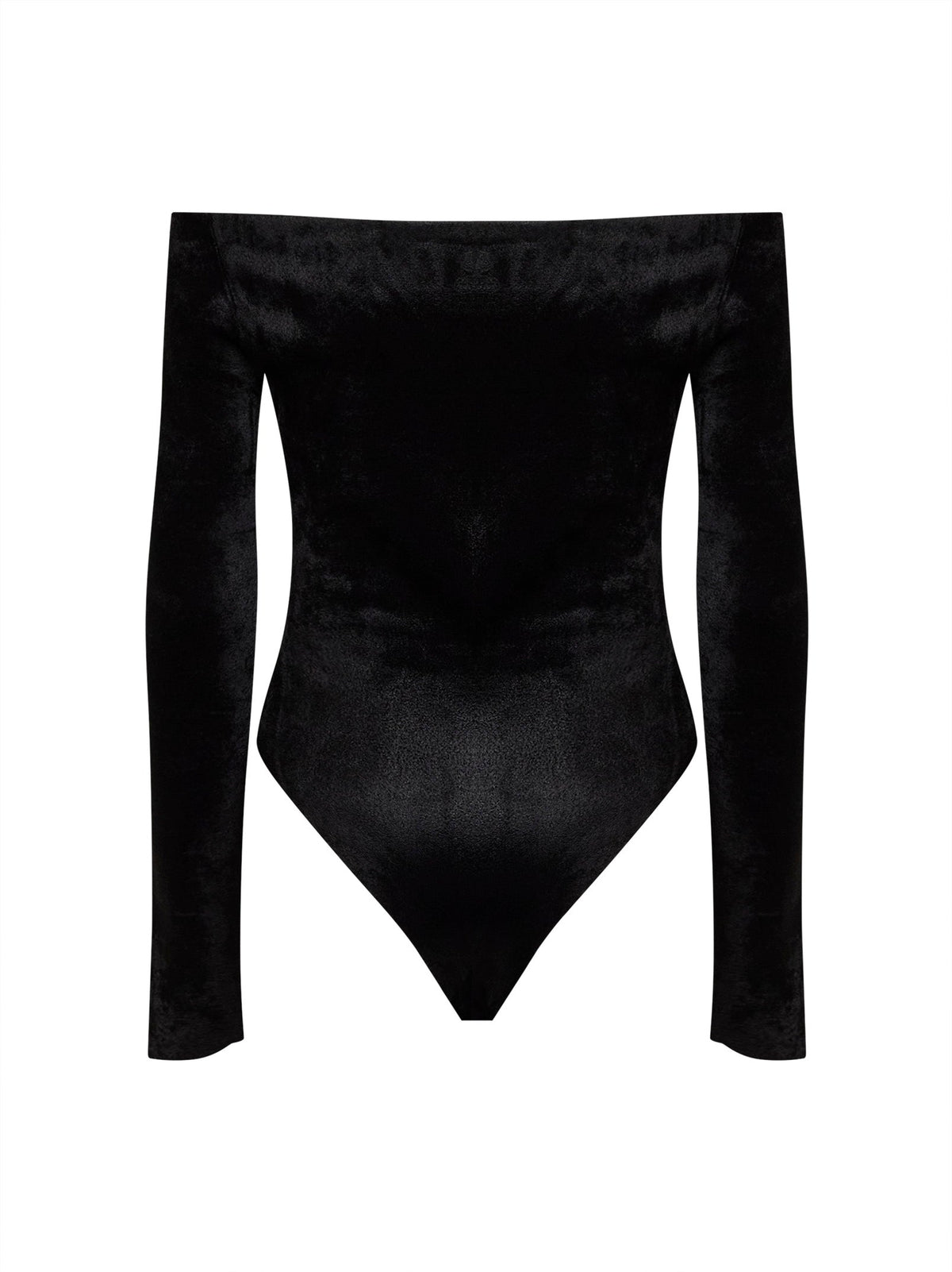 Alaïa Women Black Velvet Off-The-Shoulder Bodysuit ALAIA