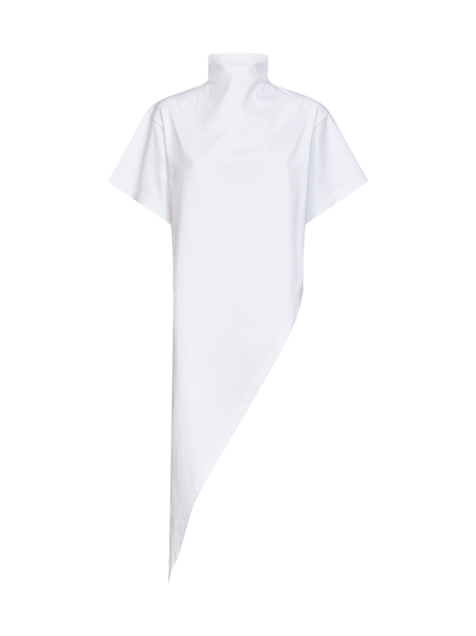 Alaïa Women White Cotton Jersey Triangle Long T-Shirt ALAIA