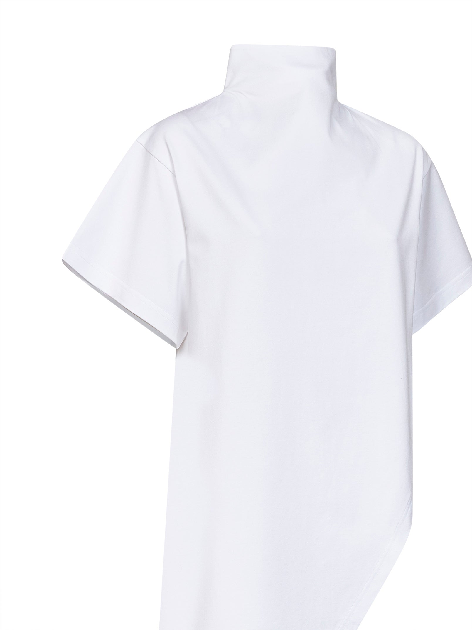 Alaïa Women White Cotton Jersey Triangle Long T-Shirt ALAIA