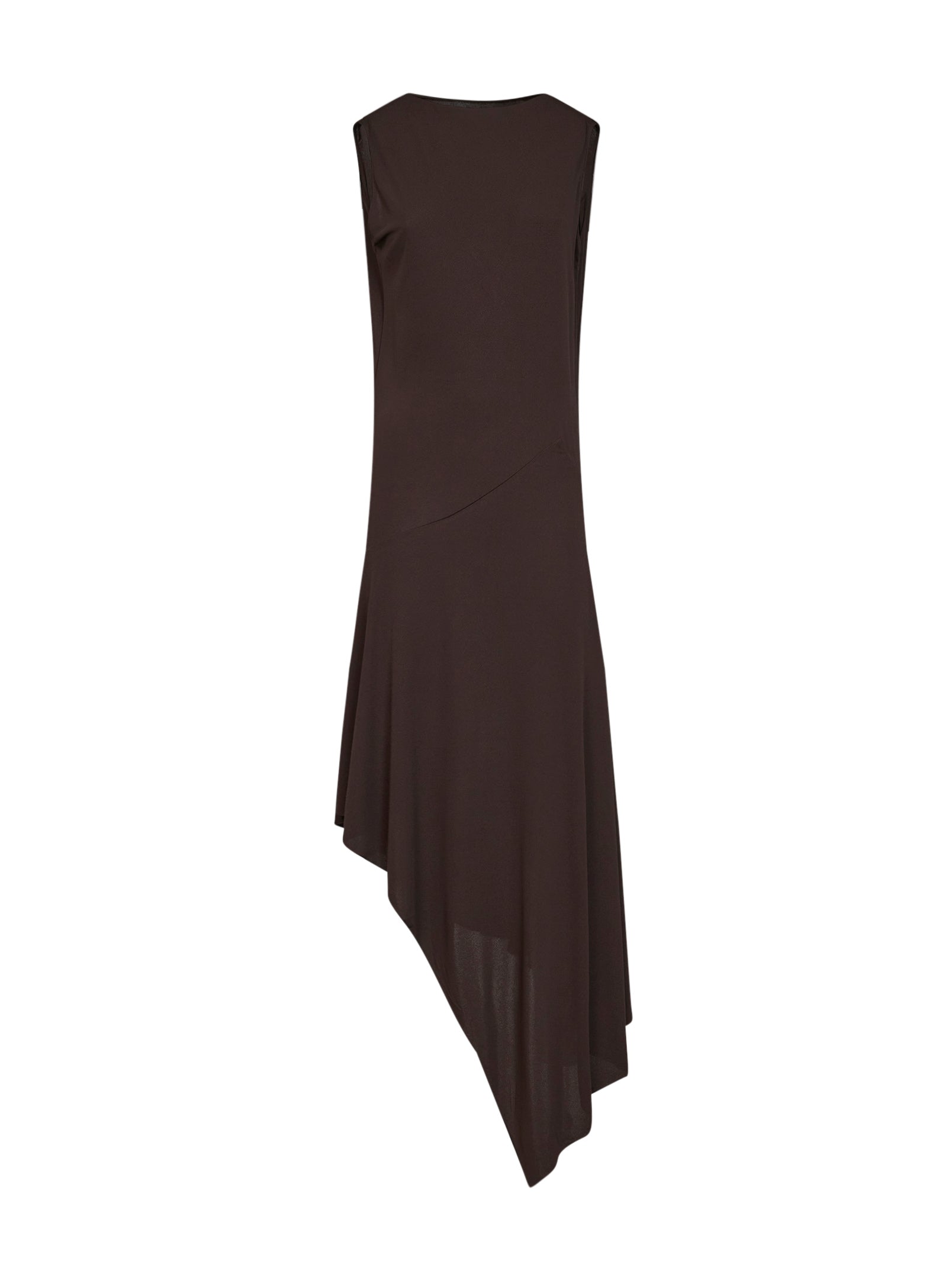 Alaïa Women Brown Jersey Crepe Backless Midi Dress ALAIA