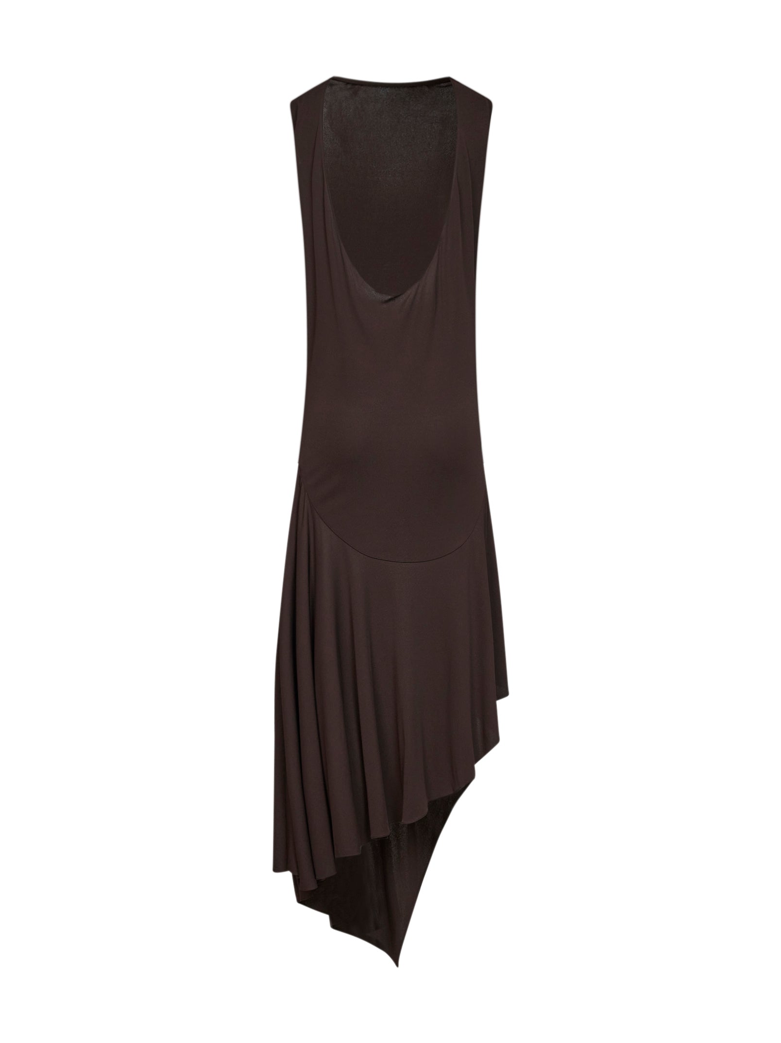 Alaïa Women Brown Jersey Crepe Backless Midi Dress ALAIA