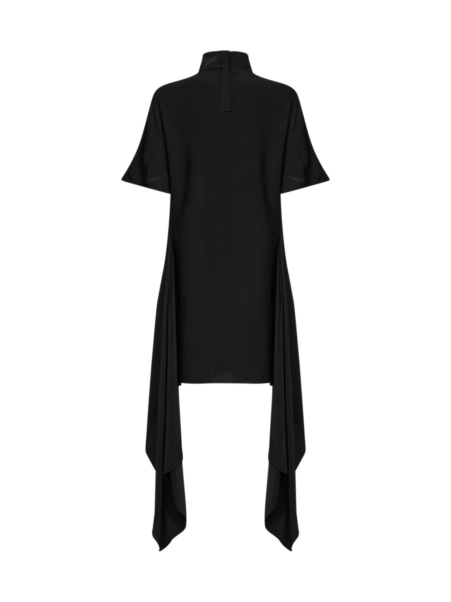 Alaïa Women Black Viscose Asymmetric T-Shirt Mini Dress ALAIA