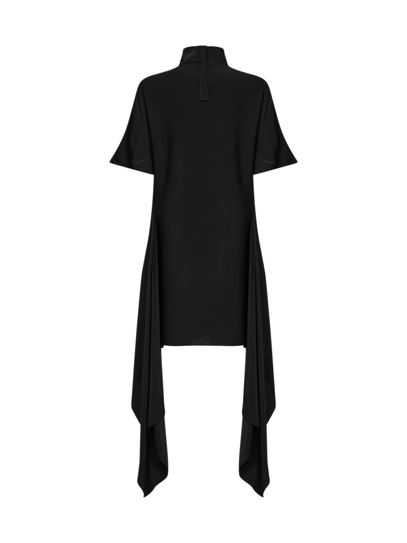 Alaïa Women Black Viscose Asymmetric T-Shirt Mini Dress ALAIA