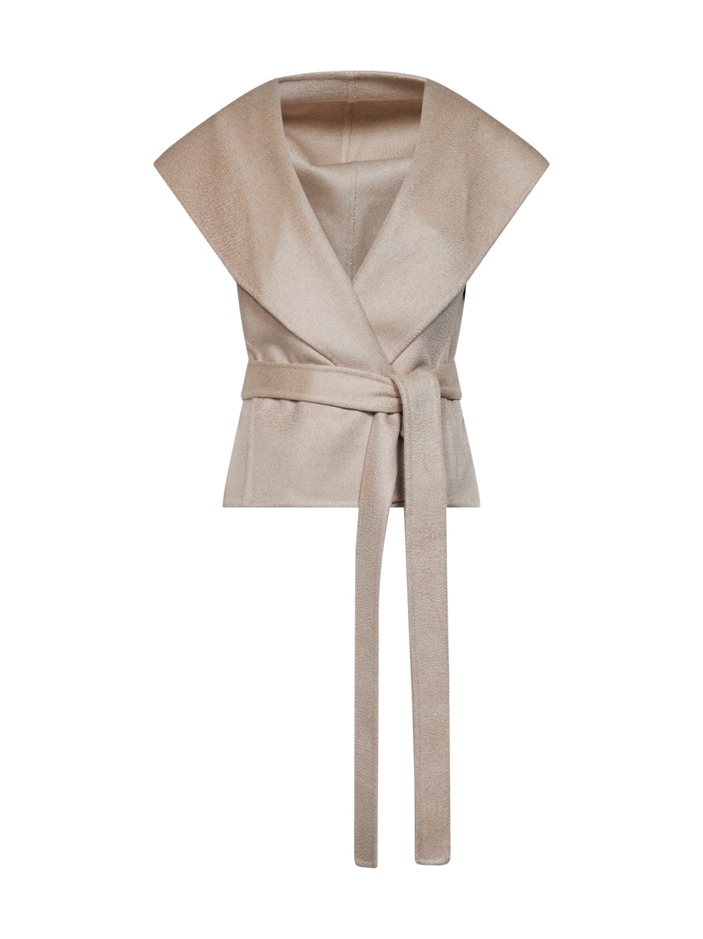 Alaïa Women Beige Double-Face Cashmere Hooded And Belted Jacket ALAIA